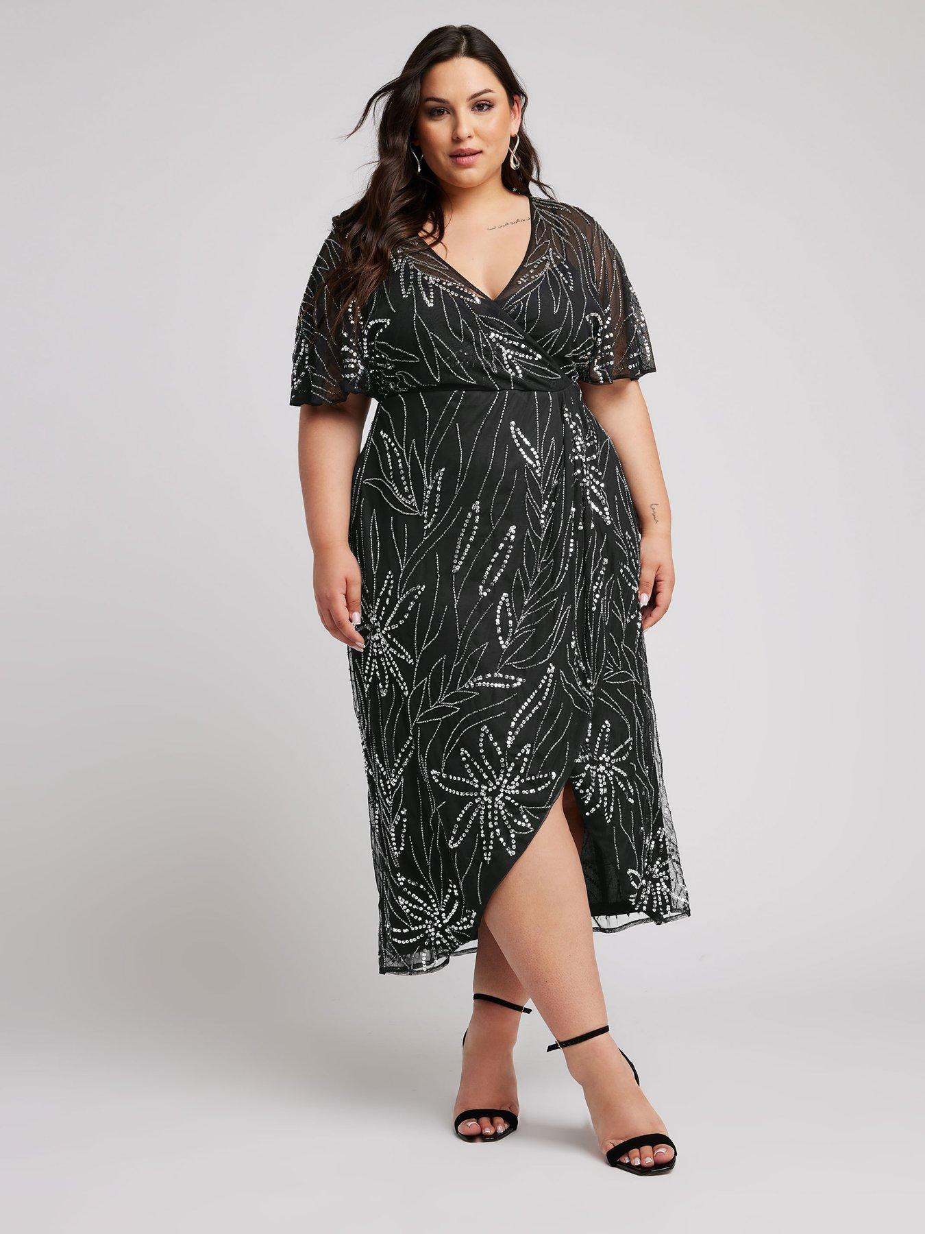 yours-curve-luxe-wrap-maxi-dress-black