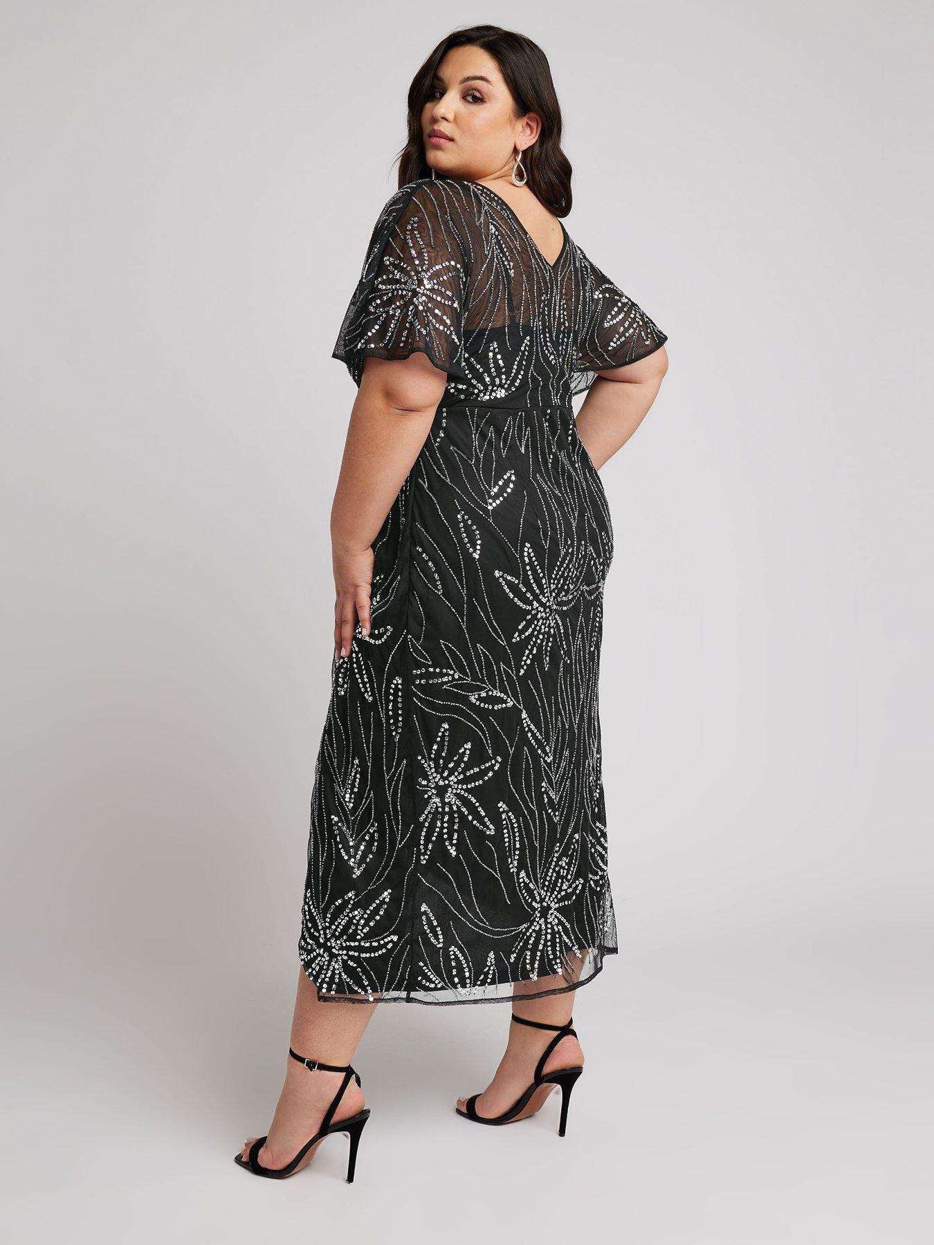 yours-curve-luxe-wrap-maxi-dress-blackstillFront