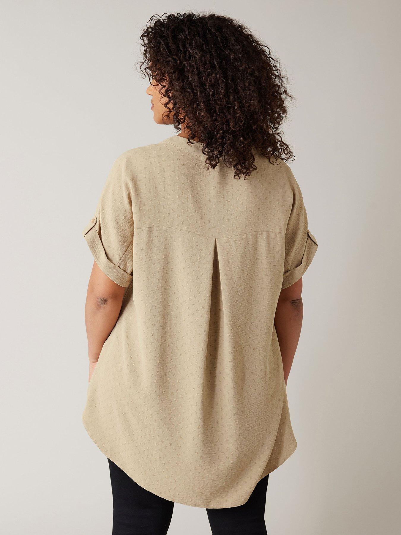 evans-yoke-button-thru-grown-on-sleeve-blouse-naturalstillFront