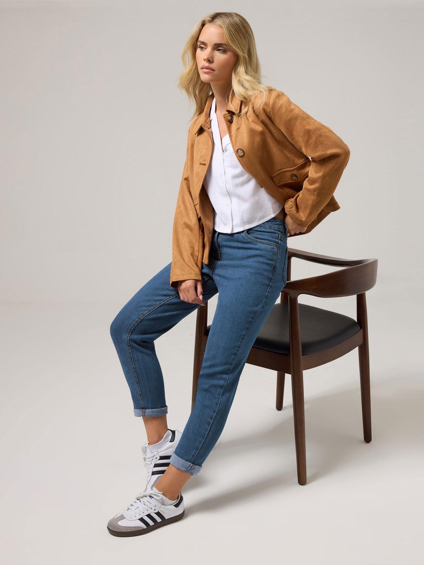 Image 3 of 4 of PixieGirl Petite Mid Blue Mom Jean