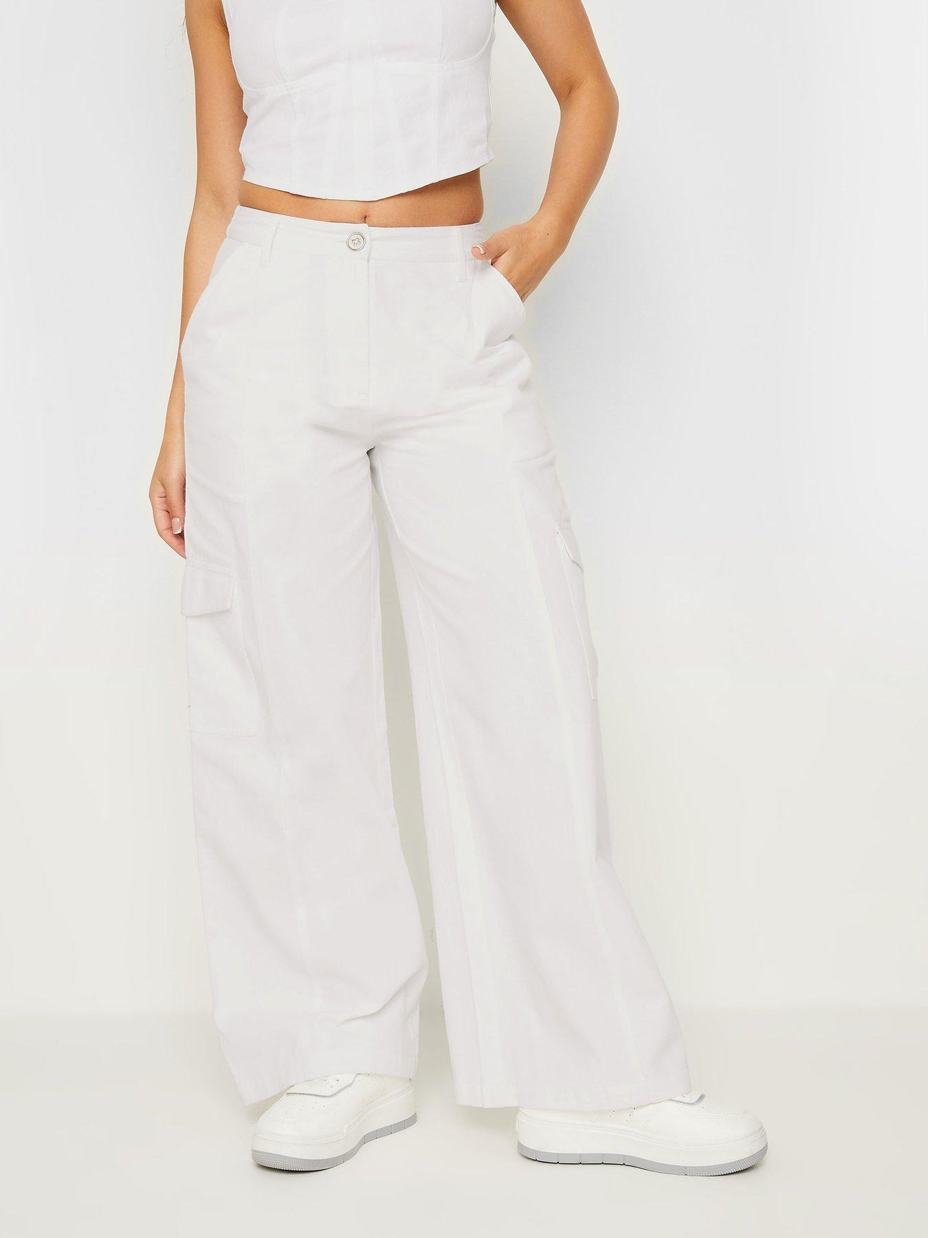 pixiegirl-petite-cargo-trouser-white