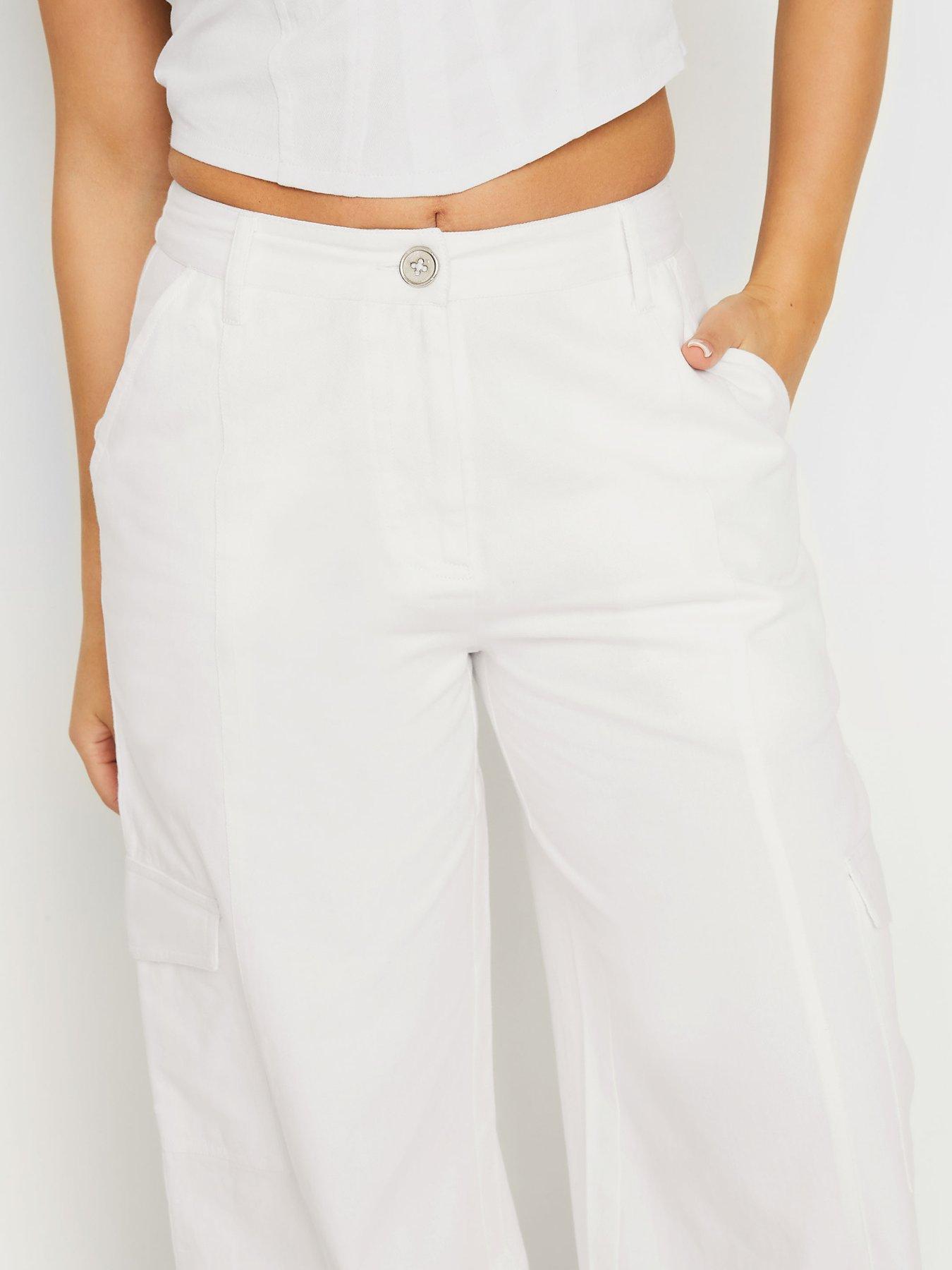 pixiegirl-petite-cargo-trouser-whiteoutfit