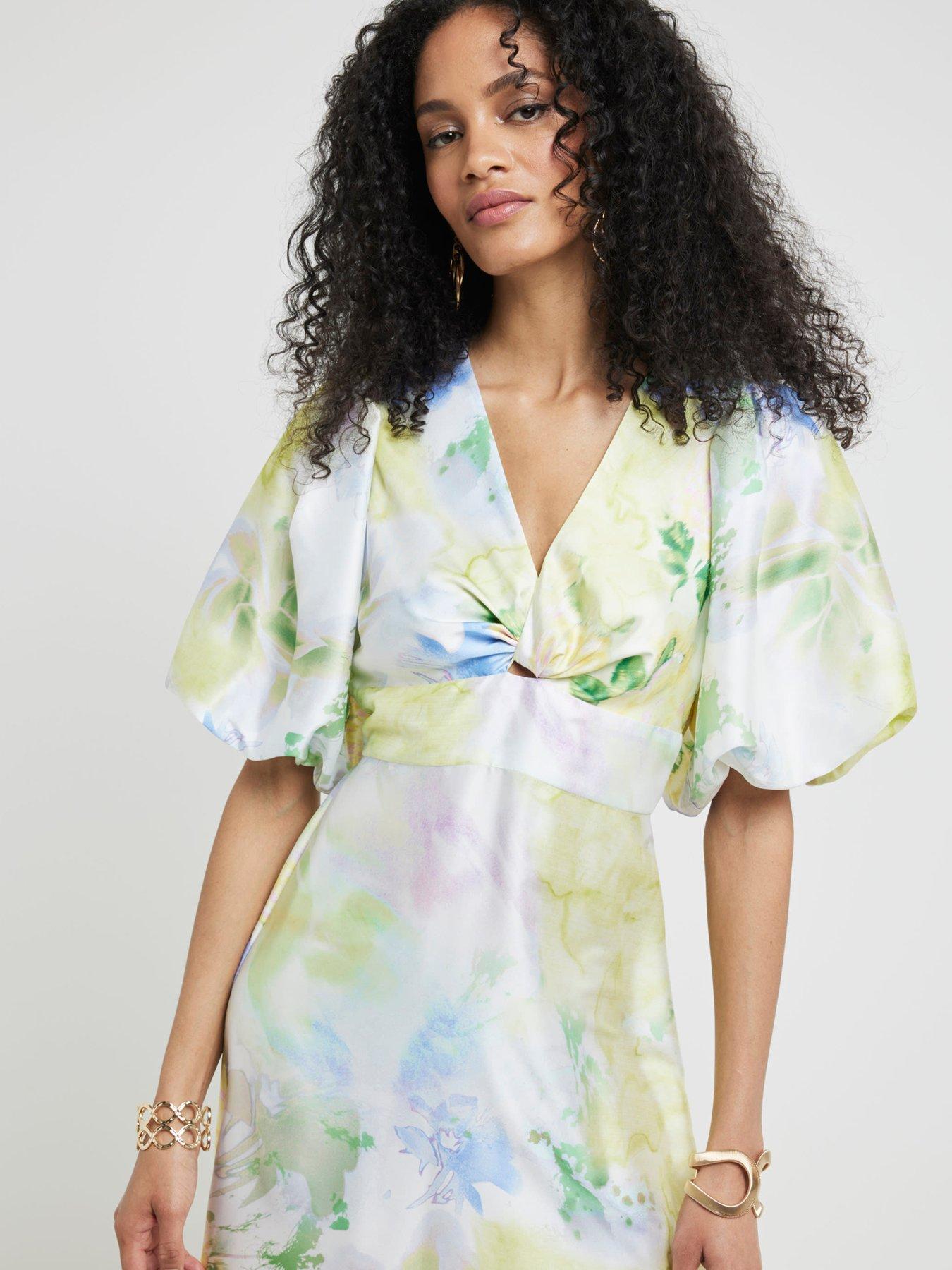 river-island-puff-sleeve-twist-dress-yellowback