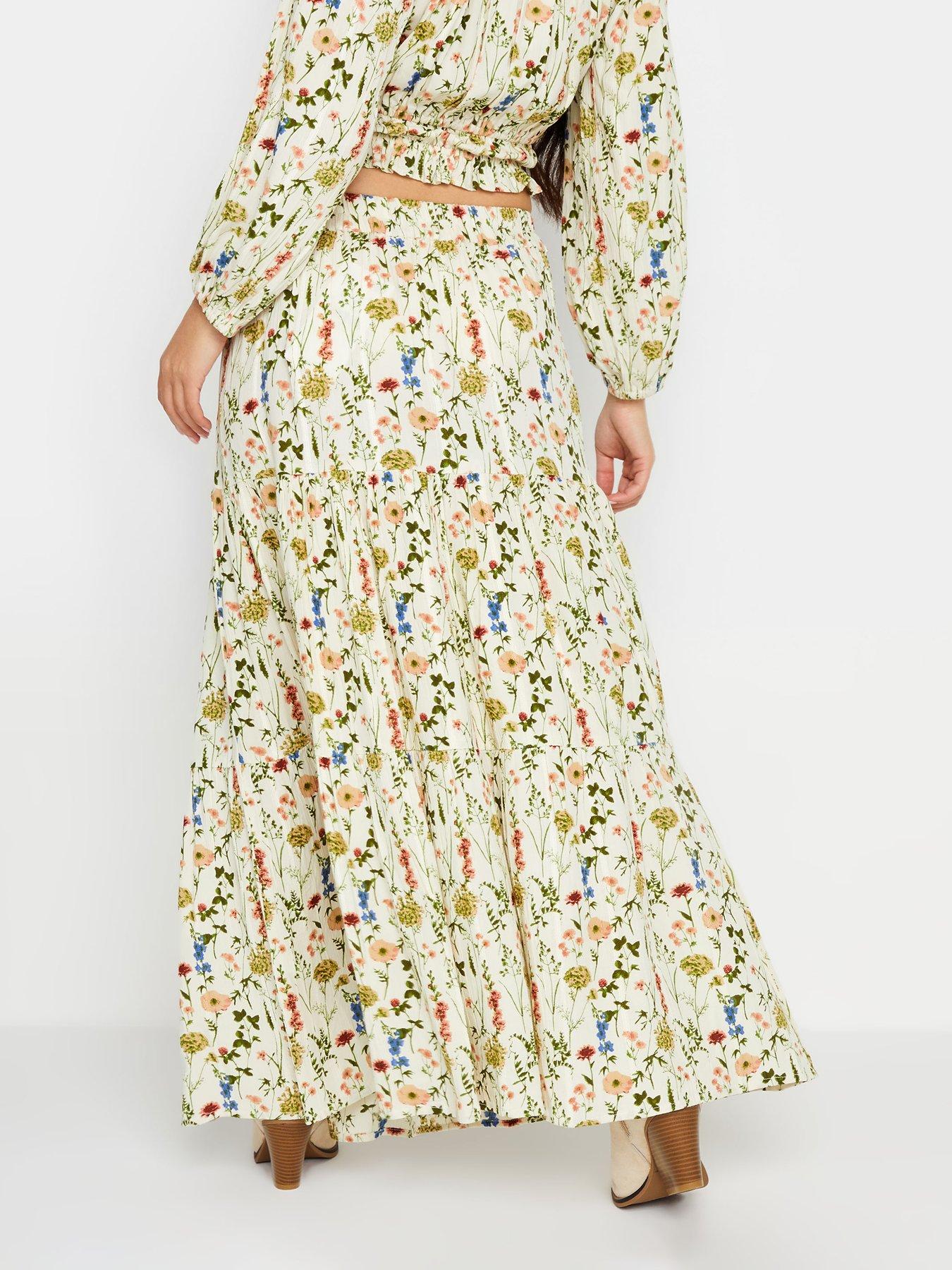 pixiegirl-petite-floral-print-tiered-maxi-skirtstillFront