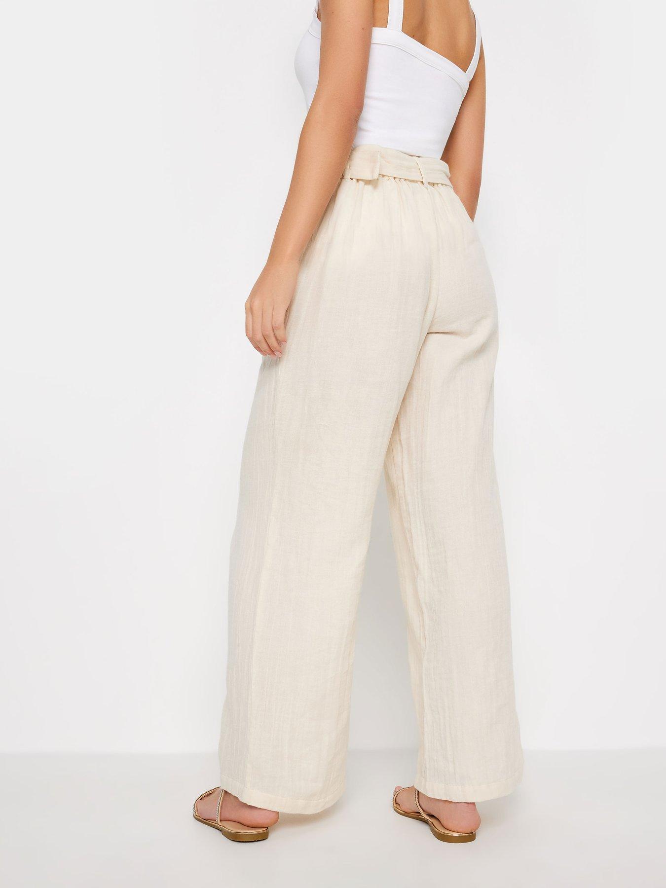 pixiegirl-petite-double-cheese-cloth-trouser-beigestillFront