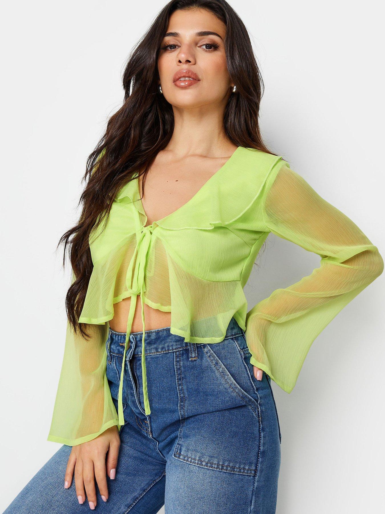 pixiegirl-petite-mesh-frill-top-green