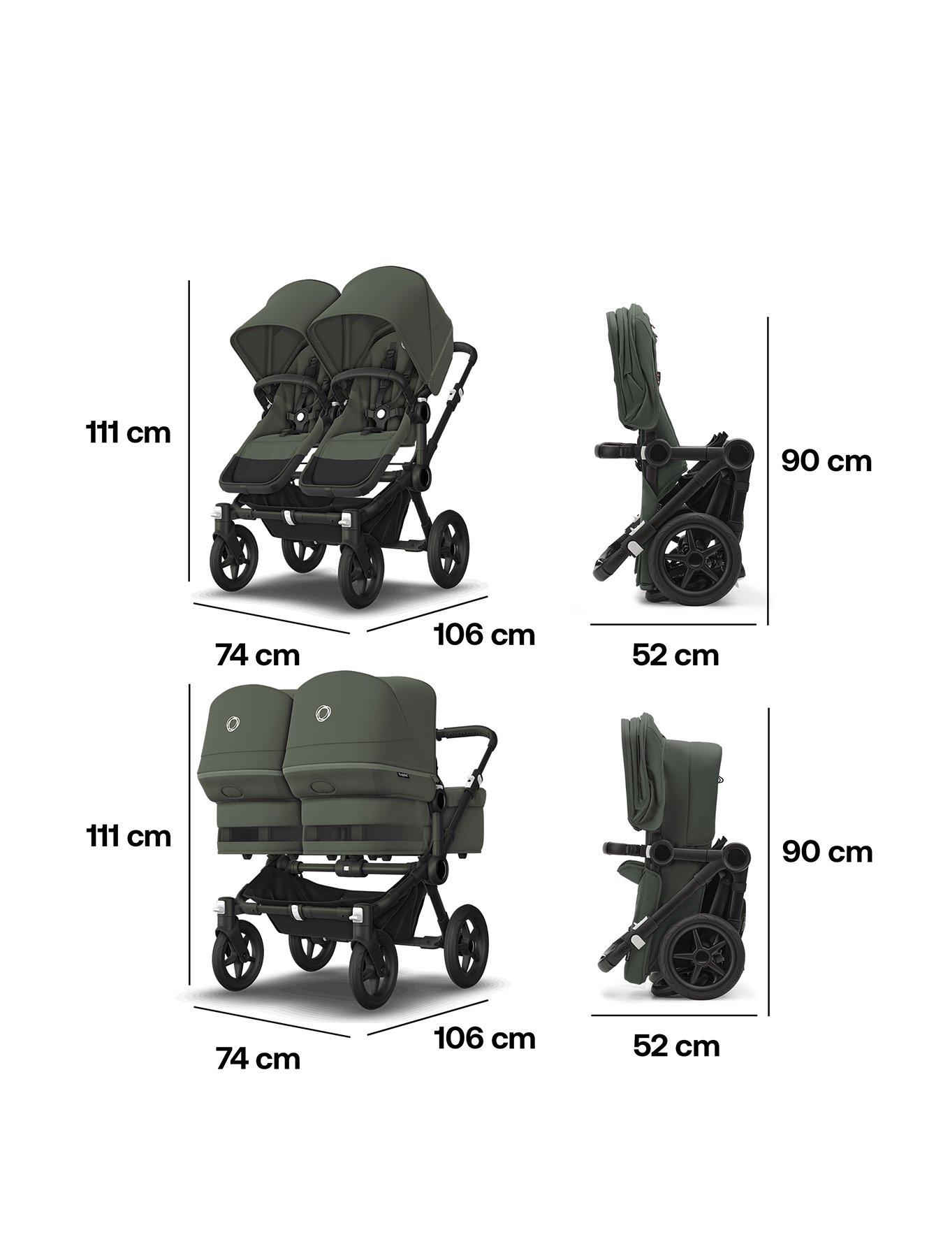 bugaboo-donkey-5-twin-complete-pushchair-blackforest-green-forest-greenback