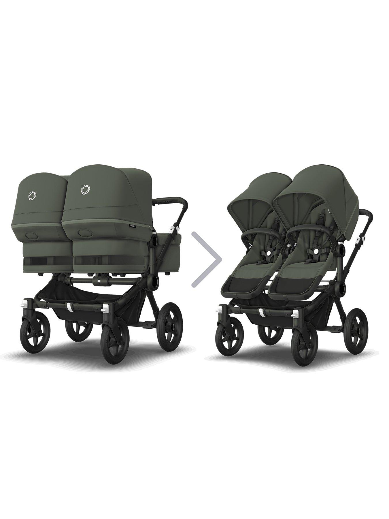 bugaboo-donkey-5-twin-complete-pushchair-blackforest-green-forest-greenoutfit