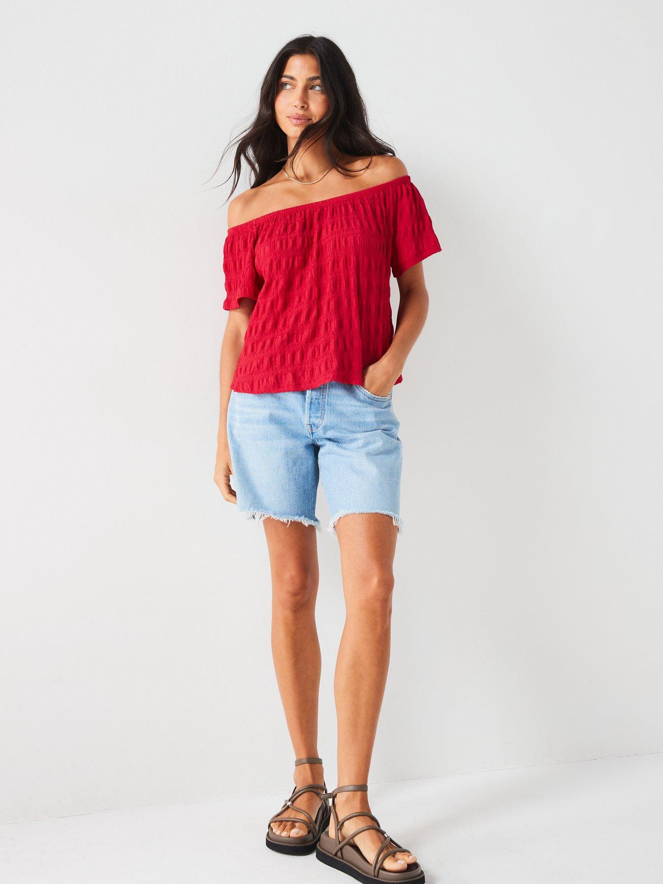 v-by-very-bardot-textured-top-redback