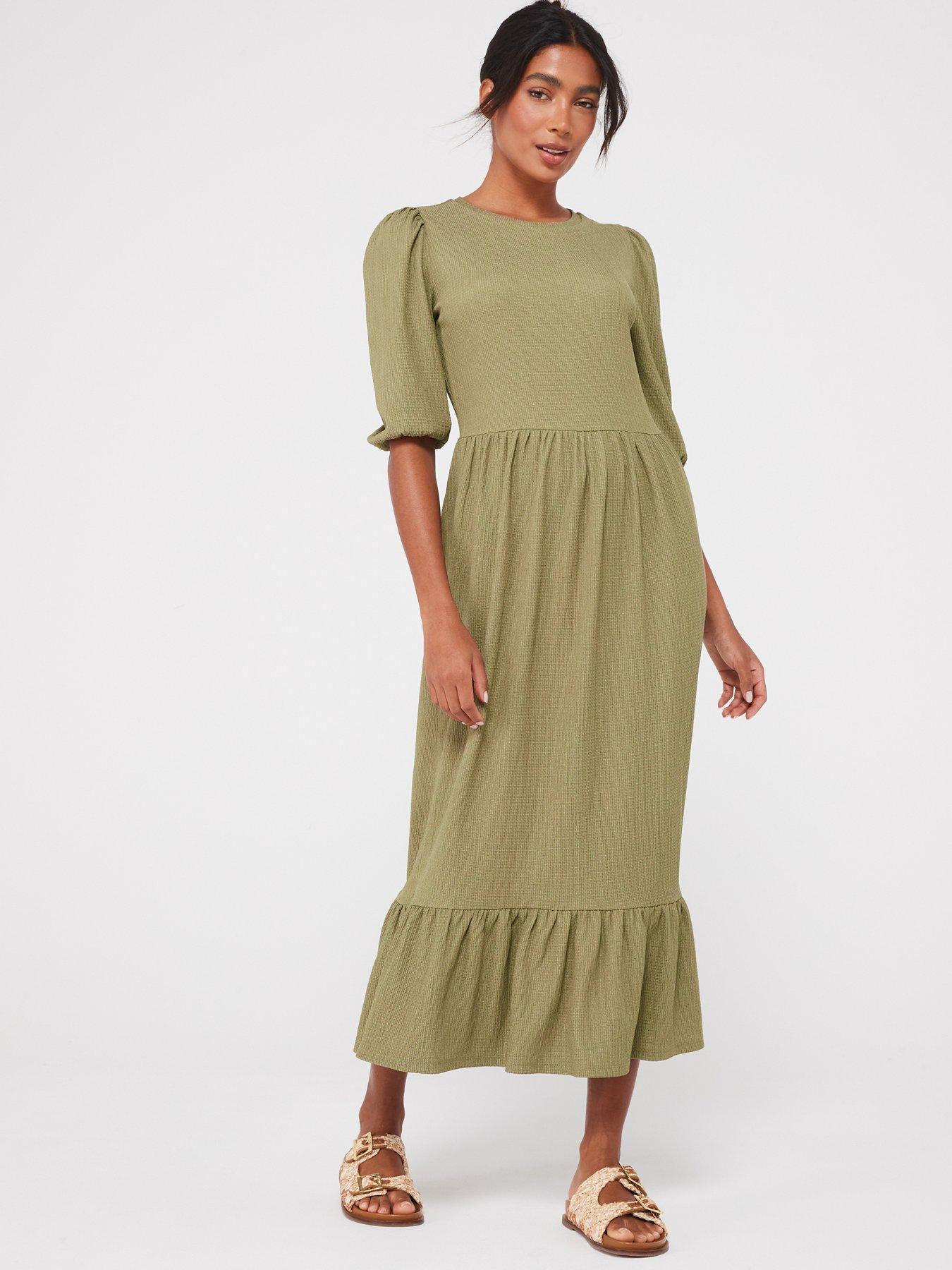 v-by-very-crinkle-day-dress-green