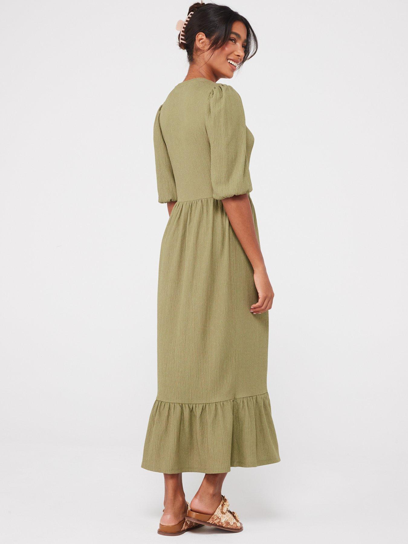 v-by-very-crinkle-day-dress-greenstillFront