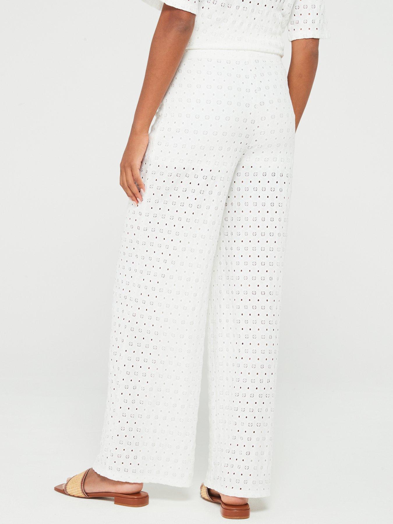 v-by-very-crochet-flare-trousers-creamstillFront