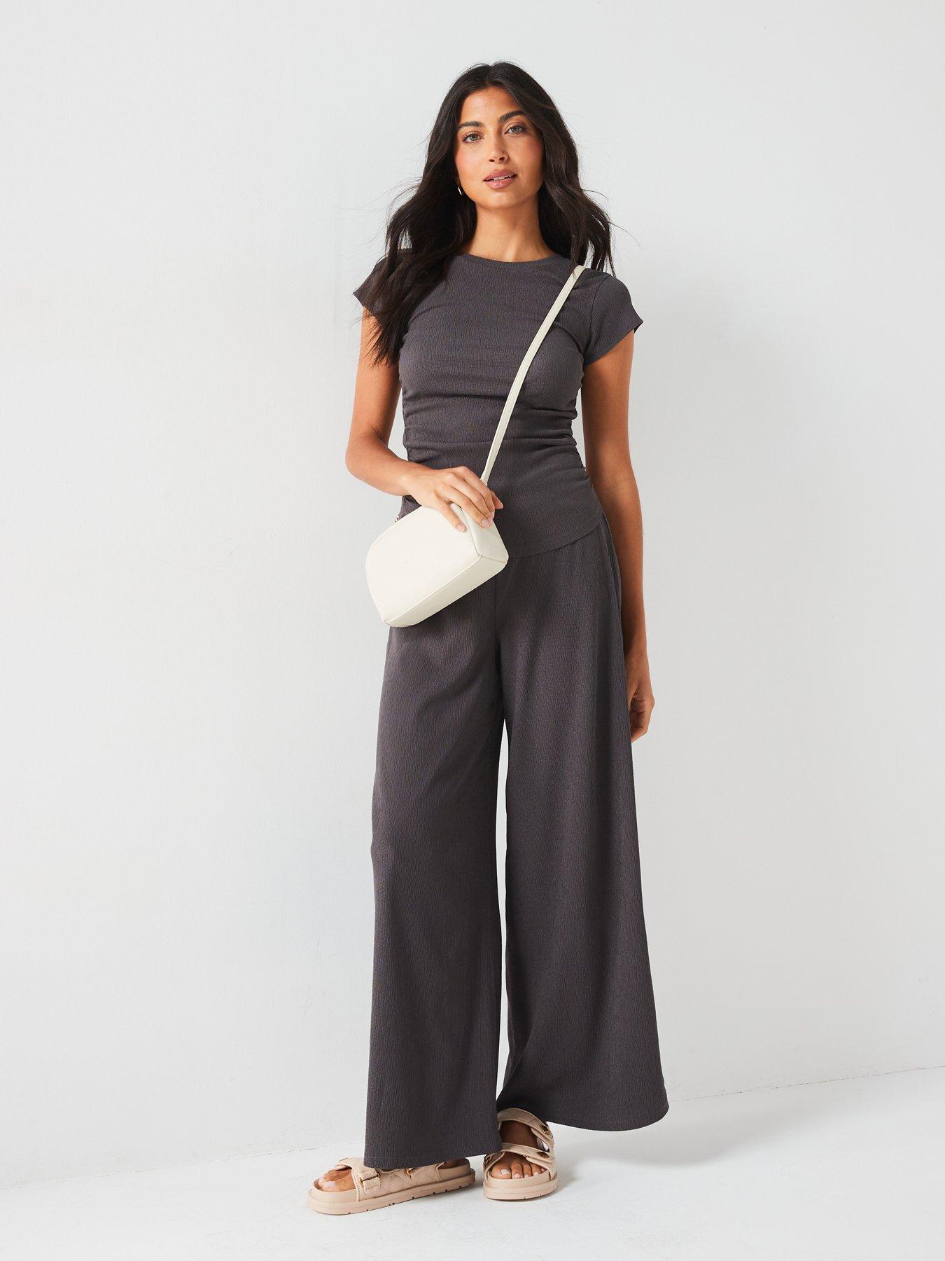 v-by-very-crinkle-textured-ruched-side-top-charcoal-greynbspback