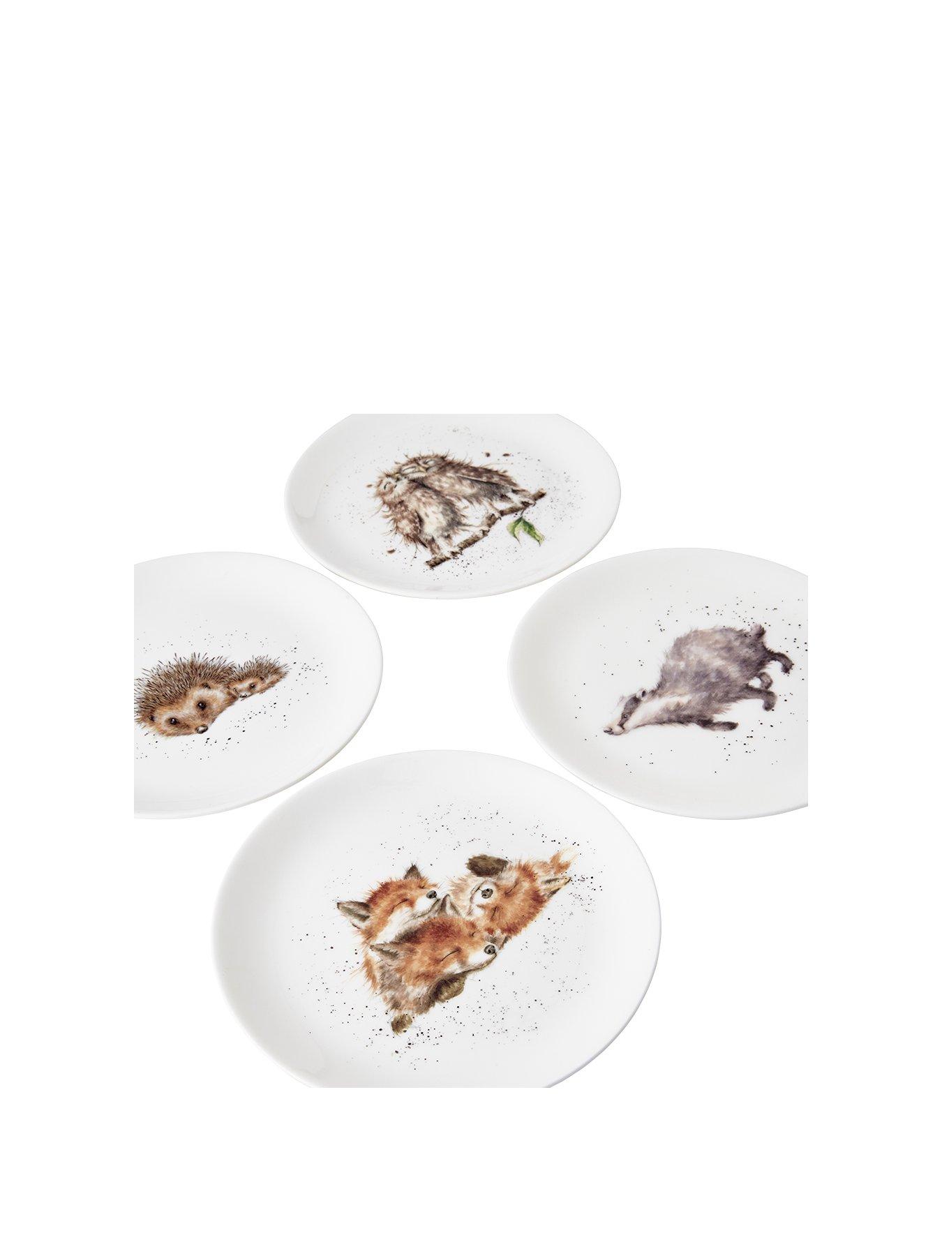 royal-worcester-set-of-4-coupe-side-plates-badger-hedgehog-fox-owlstillFront