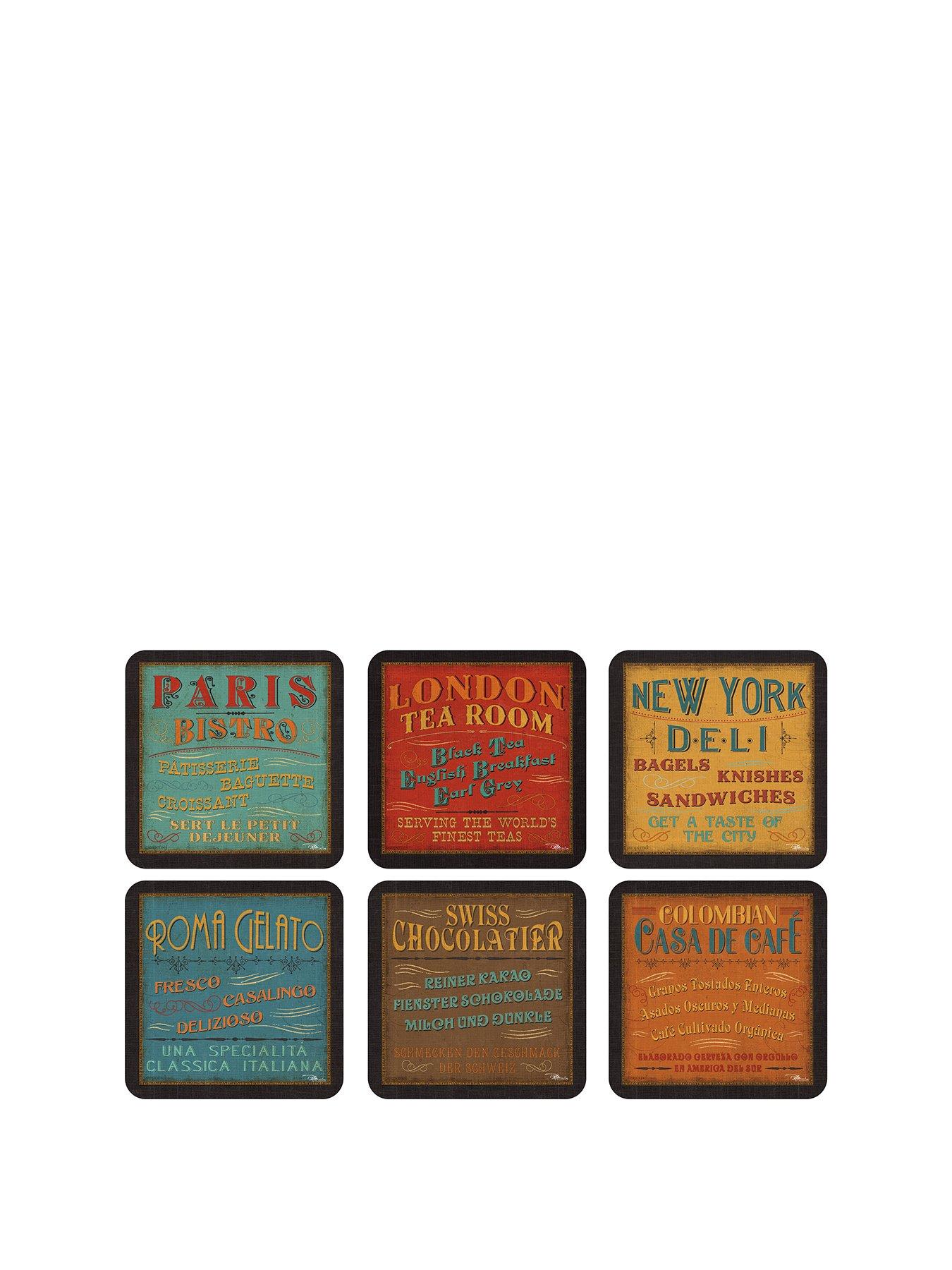 Image 1 of 1 of Portmeirion Lunchtime Coasters - Set Of 6