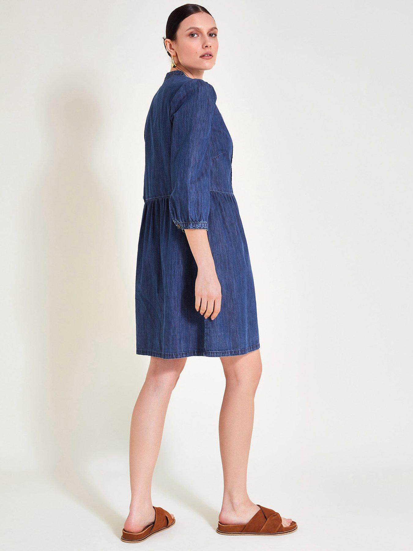 monsoon-mae-pintuck-denim-smock-dress-bluestillFront