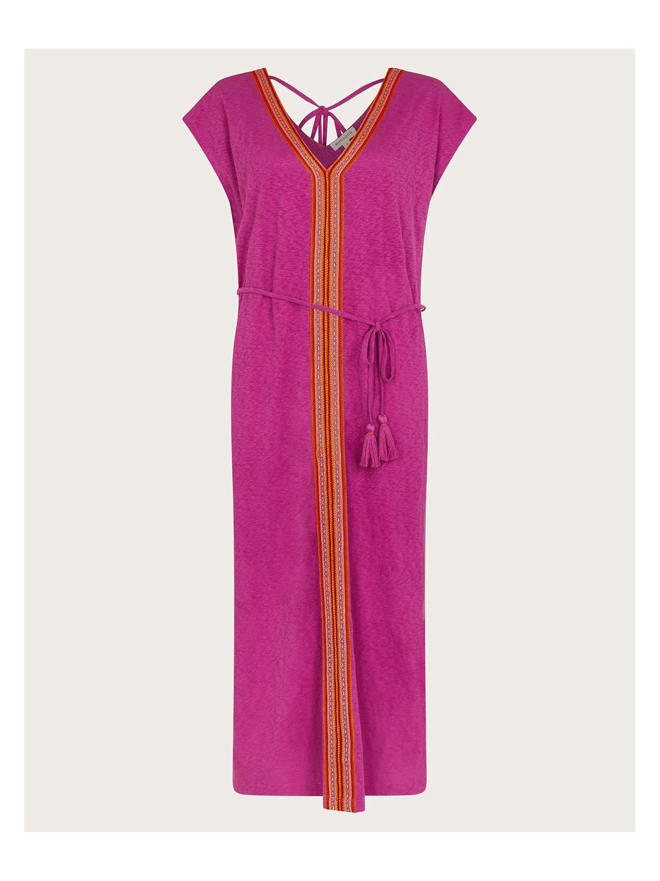 monsoon-estela-jersey-kaftan-pinkback