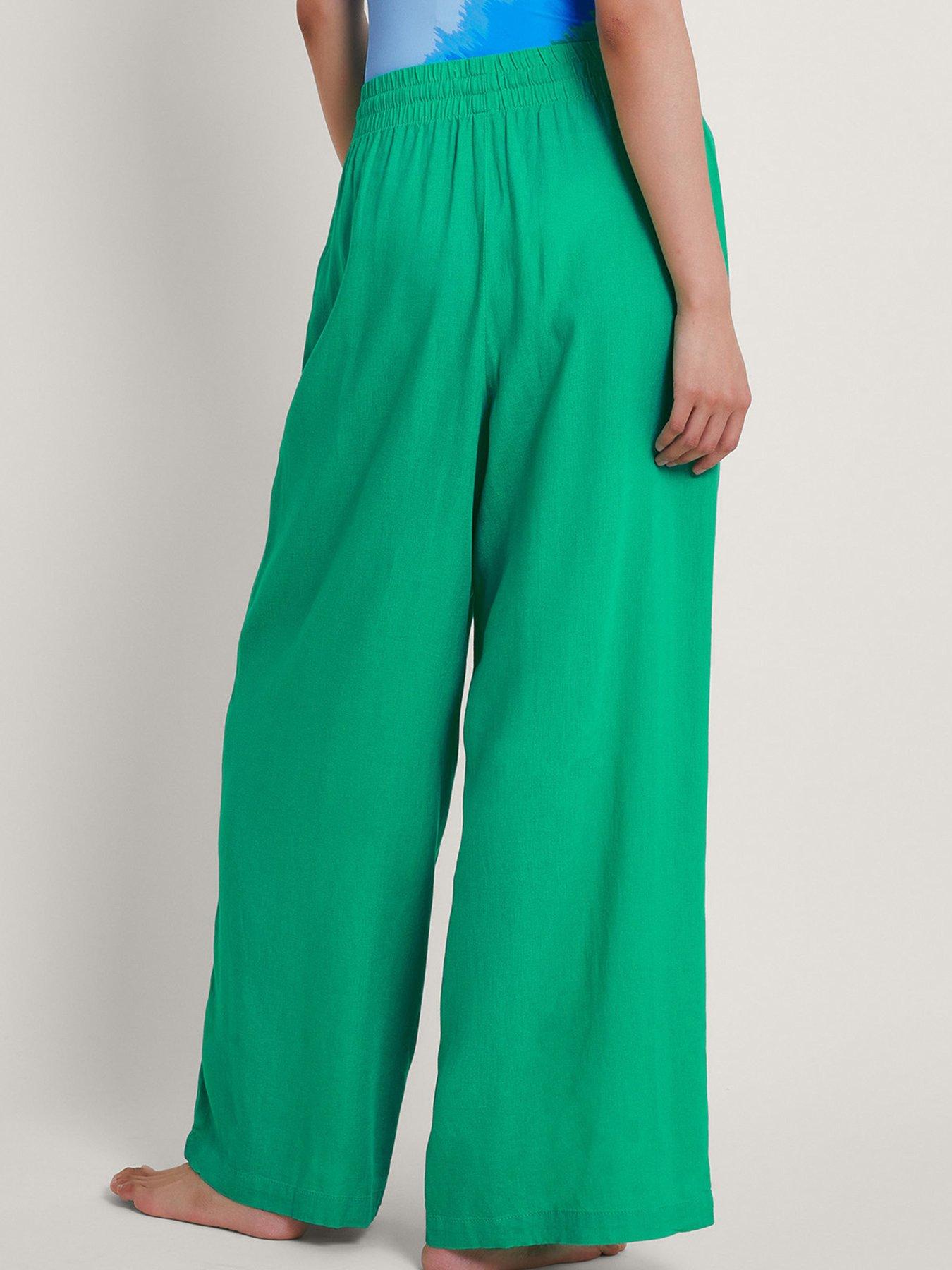 monsoon-lana-wide-leg-trousers-greenstillFront