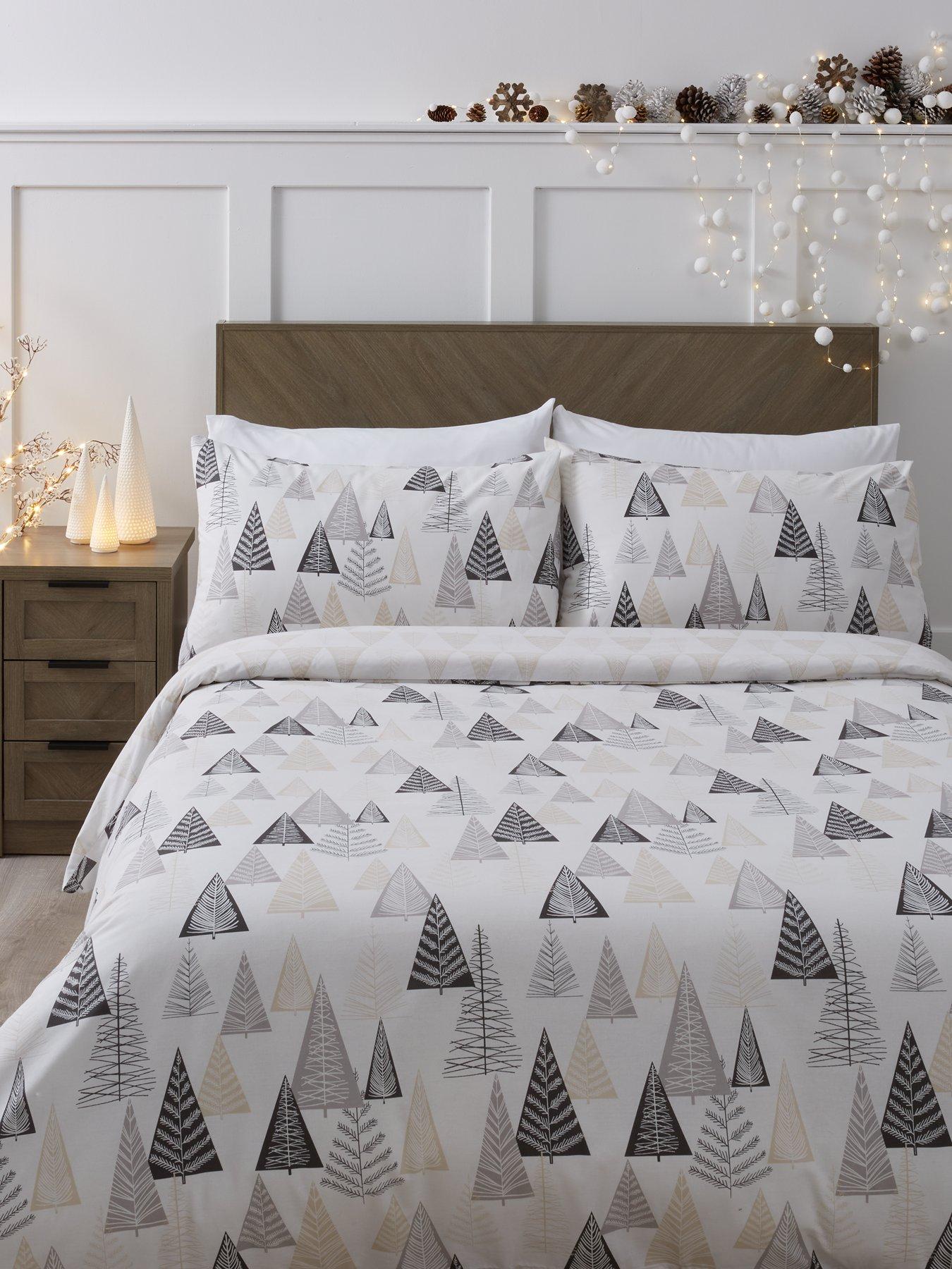 very-home-geo-christmas-trees-duvet-cover-set