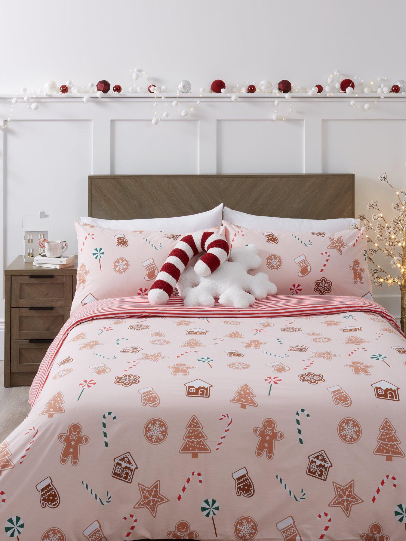 Image 1 of 5 of The Very Collection Christmas Gingerbread Reversible Duvet Cover&nbsp;Set