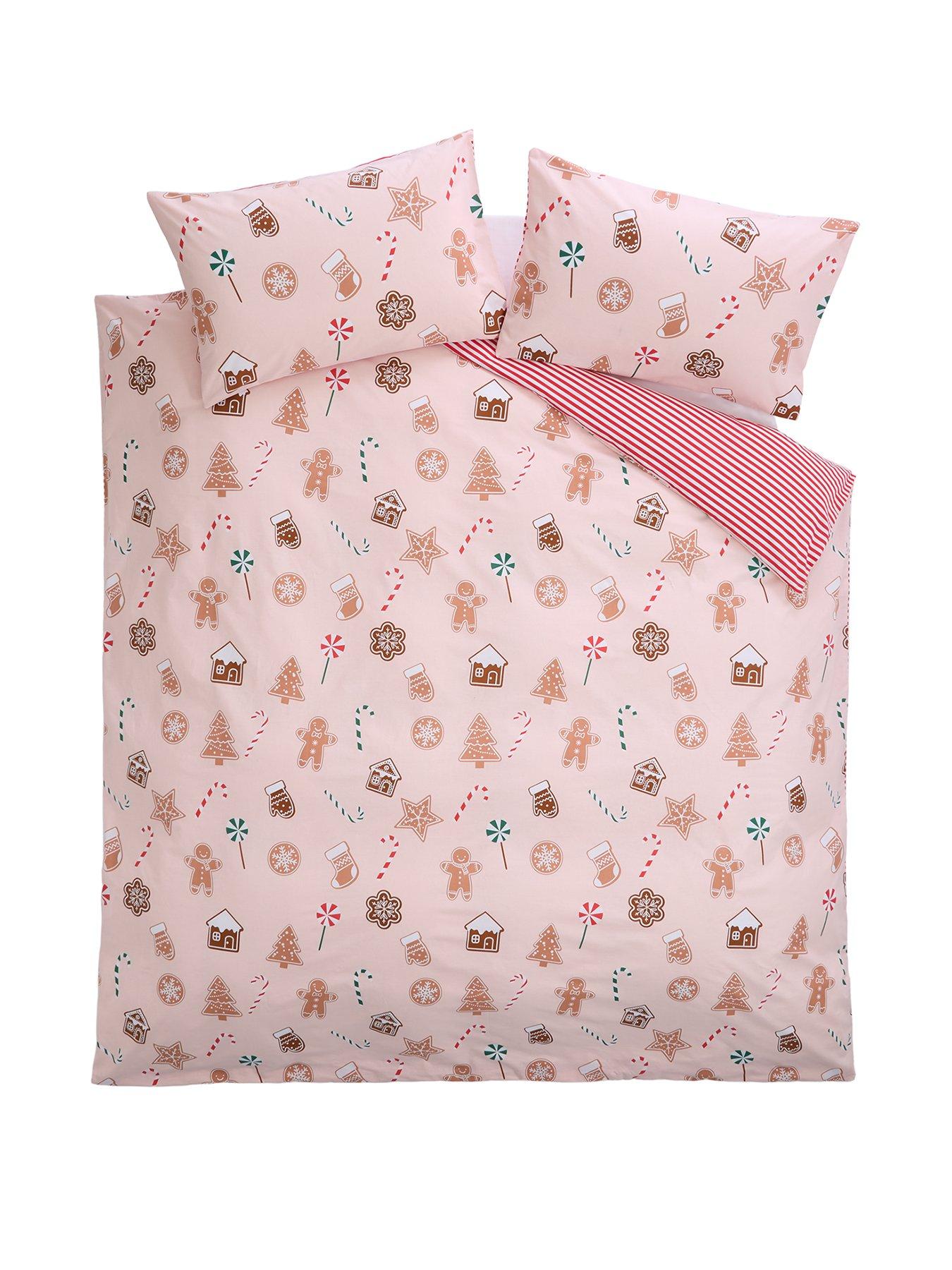 Image 2 of 5 of The Very Collection Christmas Gingerbread Reversible Duvet Cover&nbsp;Set