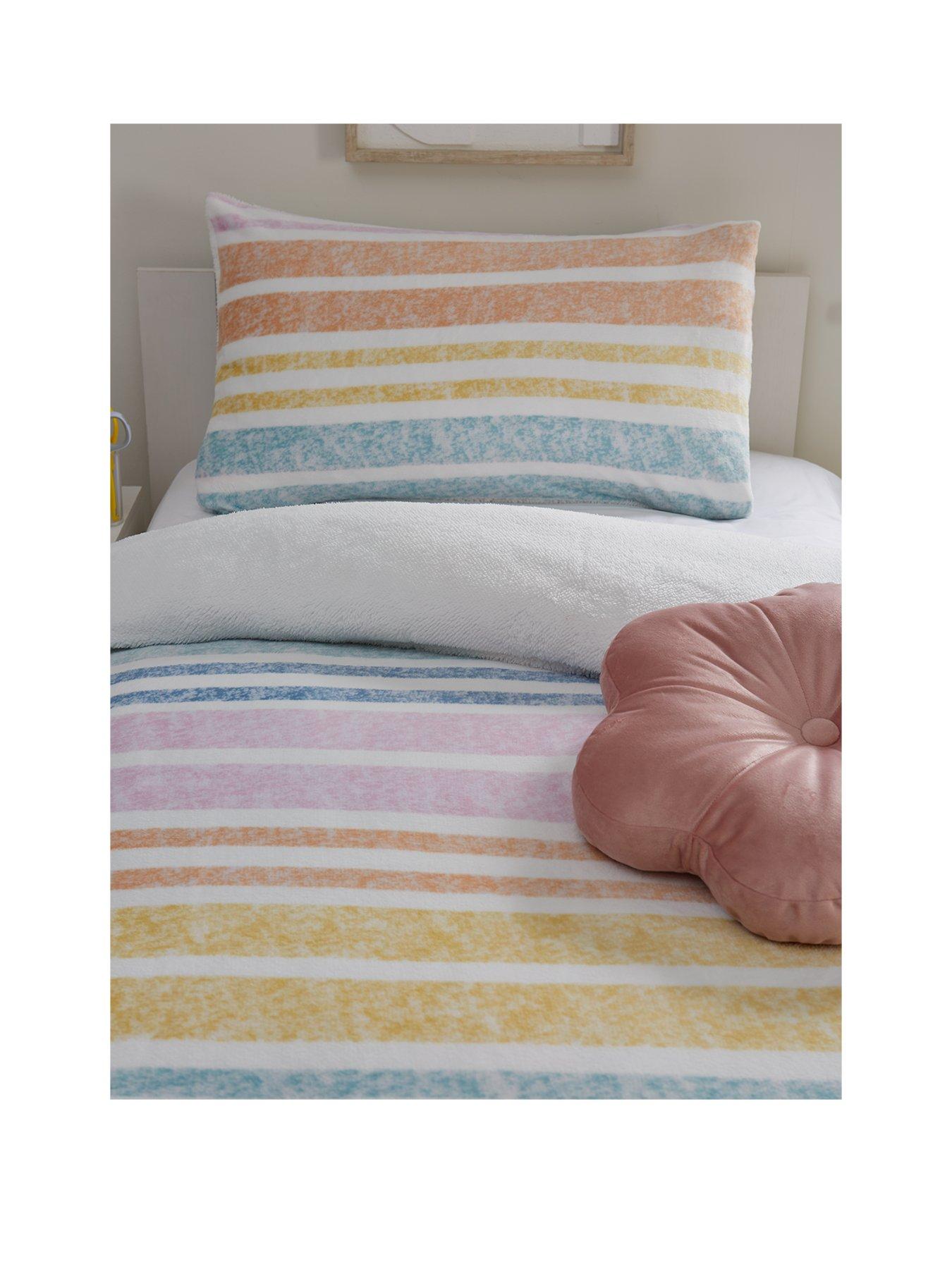 very-home-kids-cosy-rainbow-fleece-duvet-cover-setstillFront