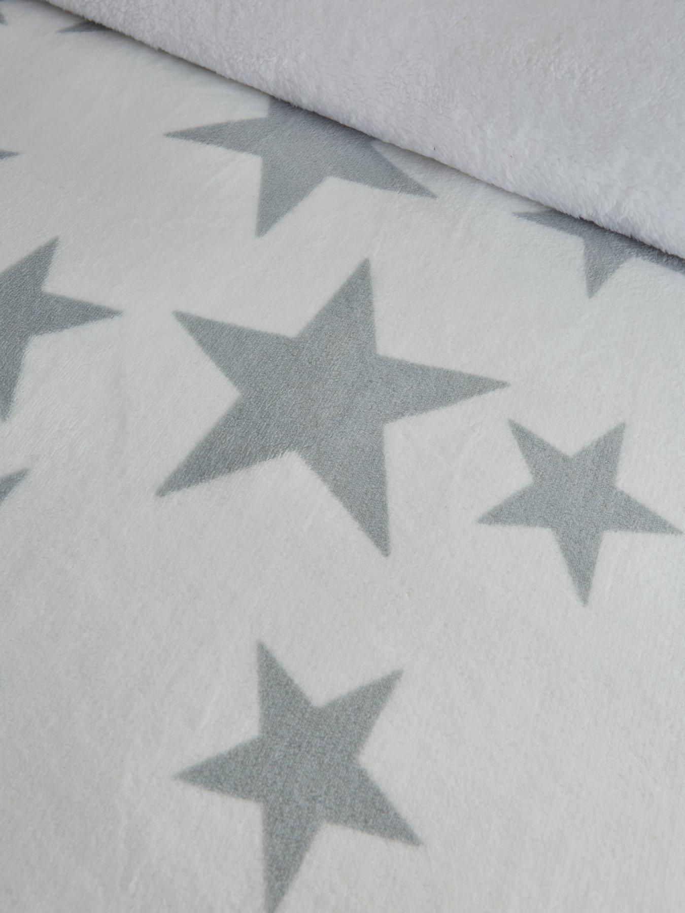 very-home-cosy-star-printed-fleece-duvet-cover-setoutfit