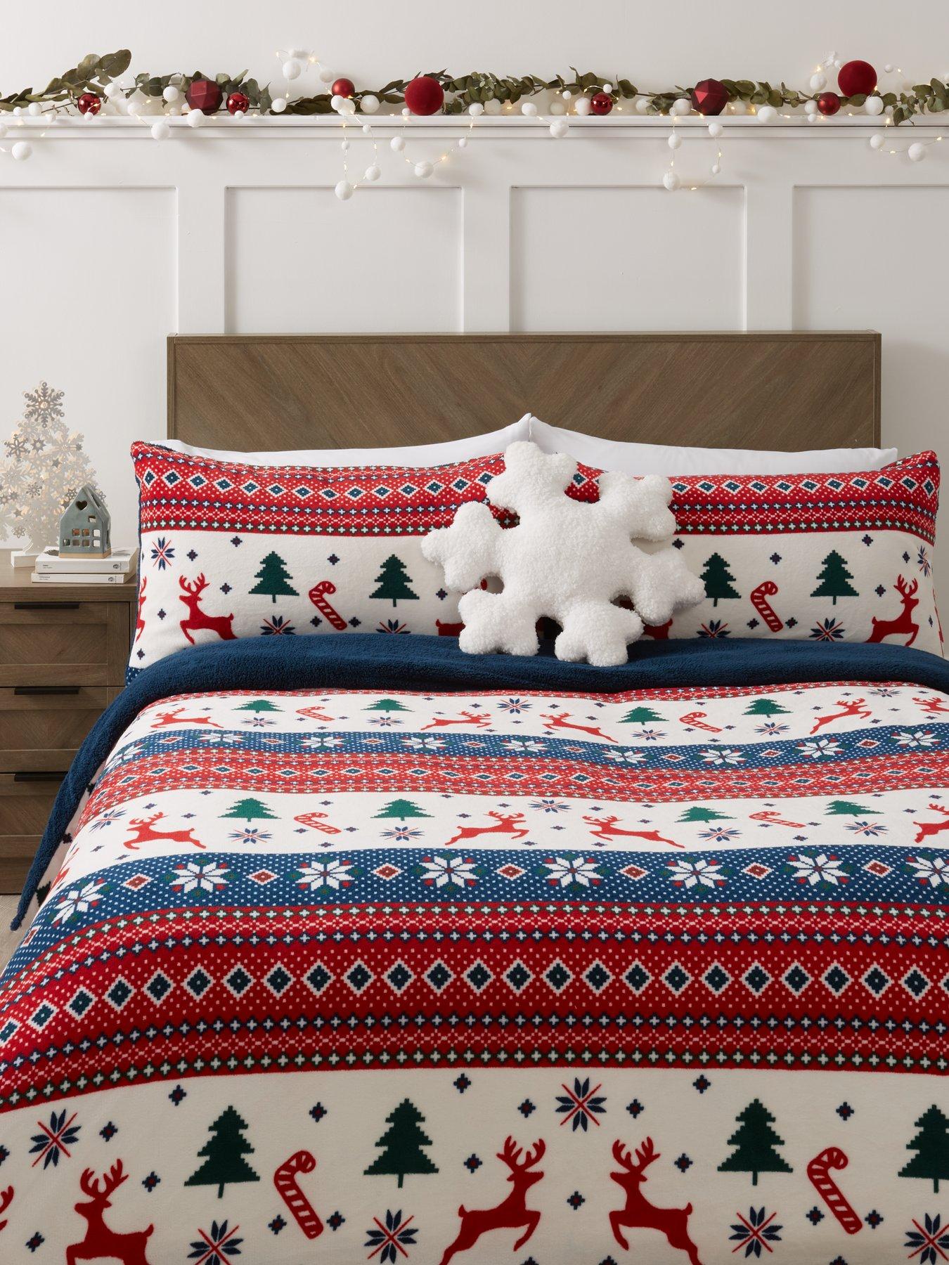 very-home-christmas-fairisle-navy-duvet-cover-set