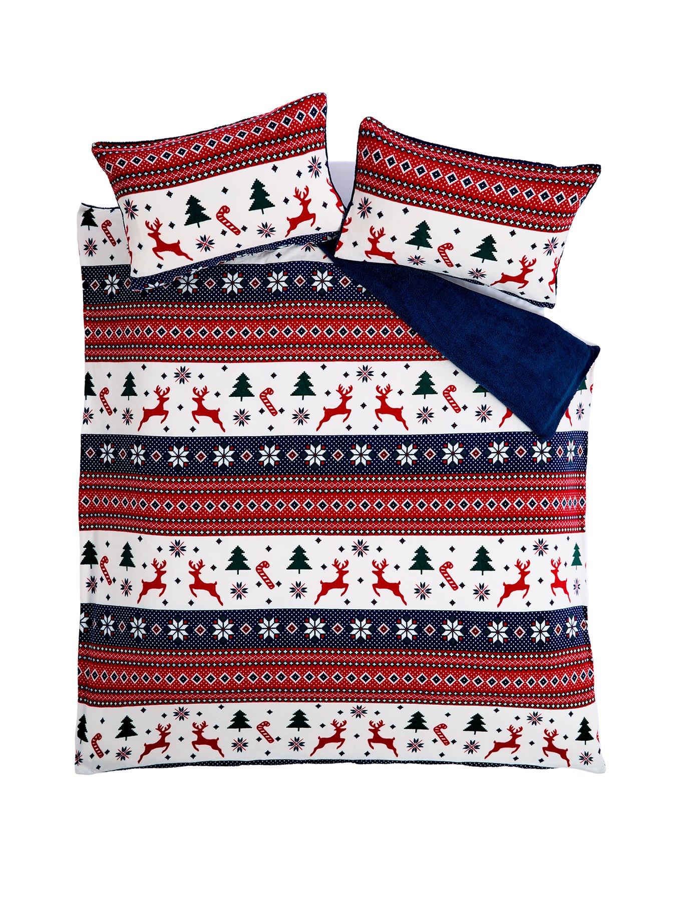 very-home-christmas-fairisle-navy-duvet-cover-setstillFront