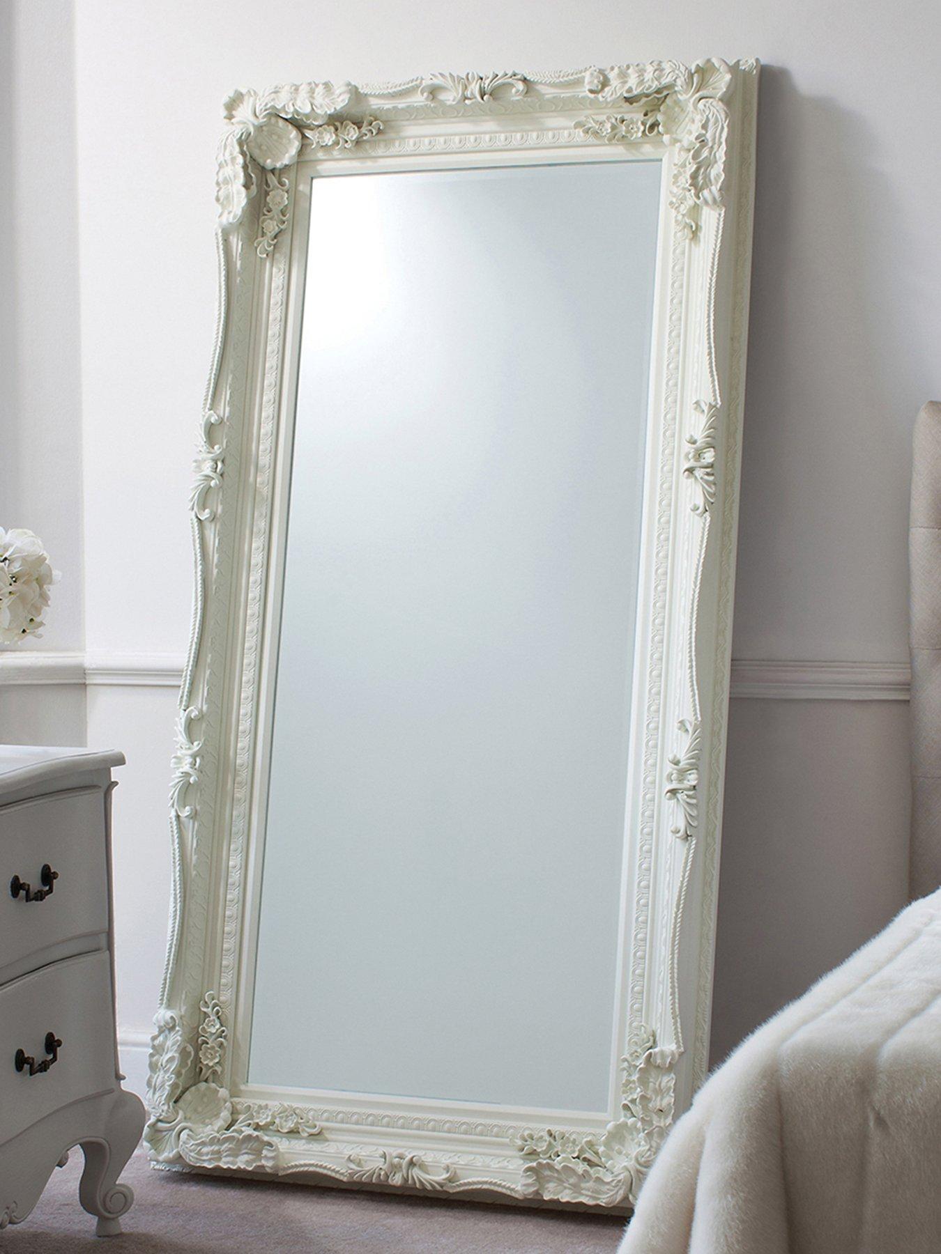 Gallery Direct Carved Louis Leaner Mirror - Cream