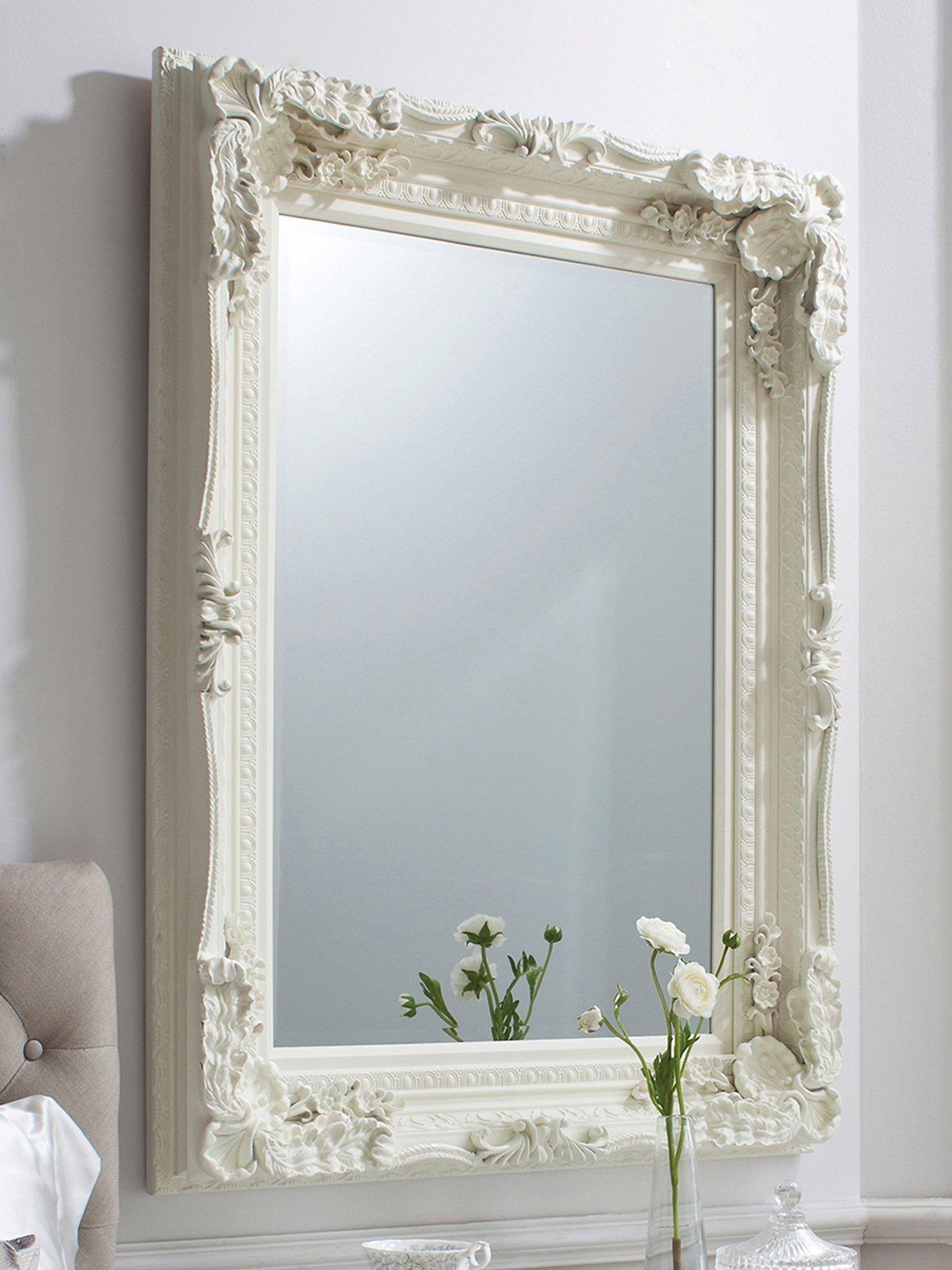 Gallery Direct Carved Louis Mirror - Cream