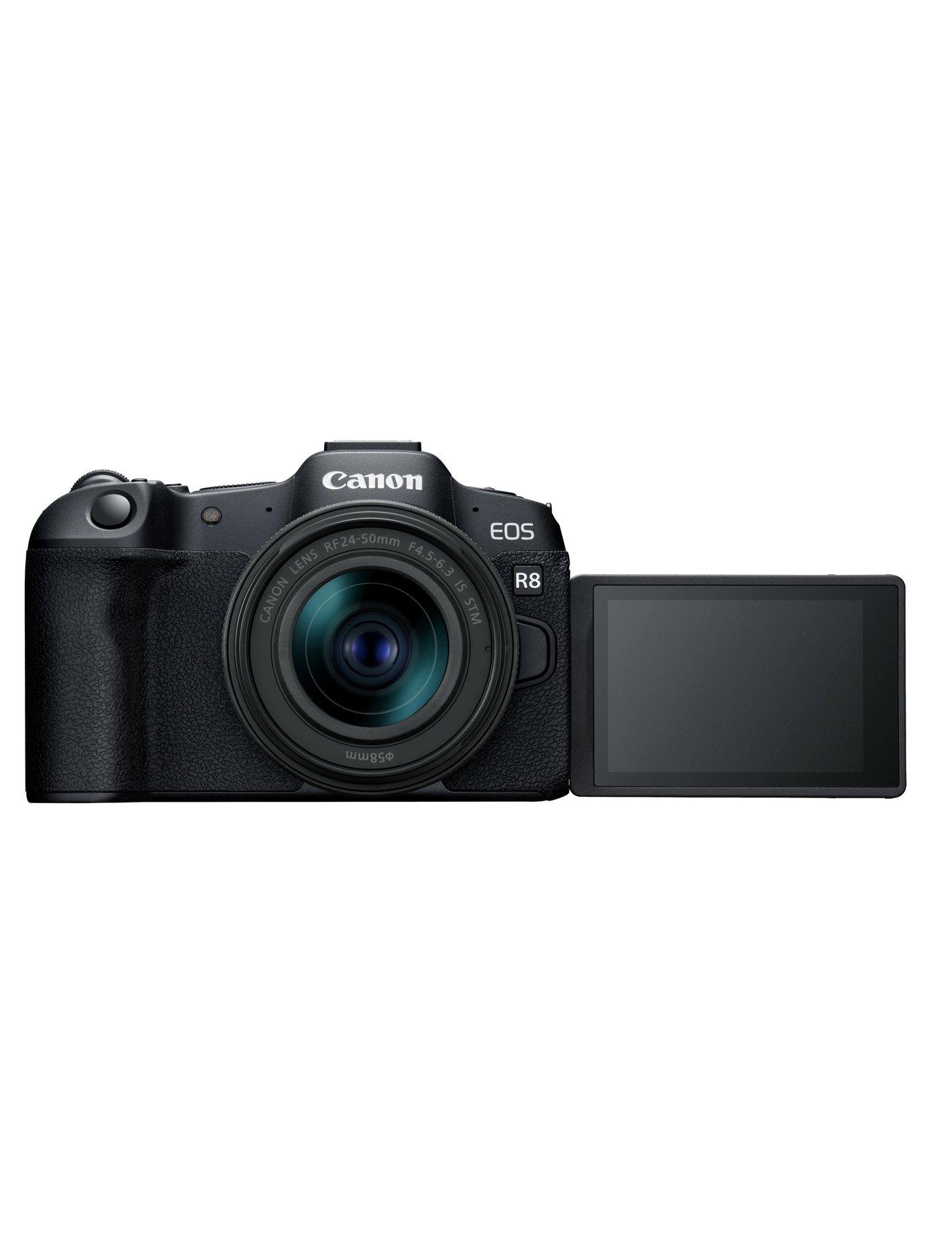 canon-eos-r8-full-frame-mirrorless-camera-with-rf-24-50mm-f45-63-is-stm-lens-2x-128gb-sd-cards-amp-neck-strapoutfit