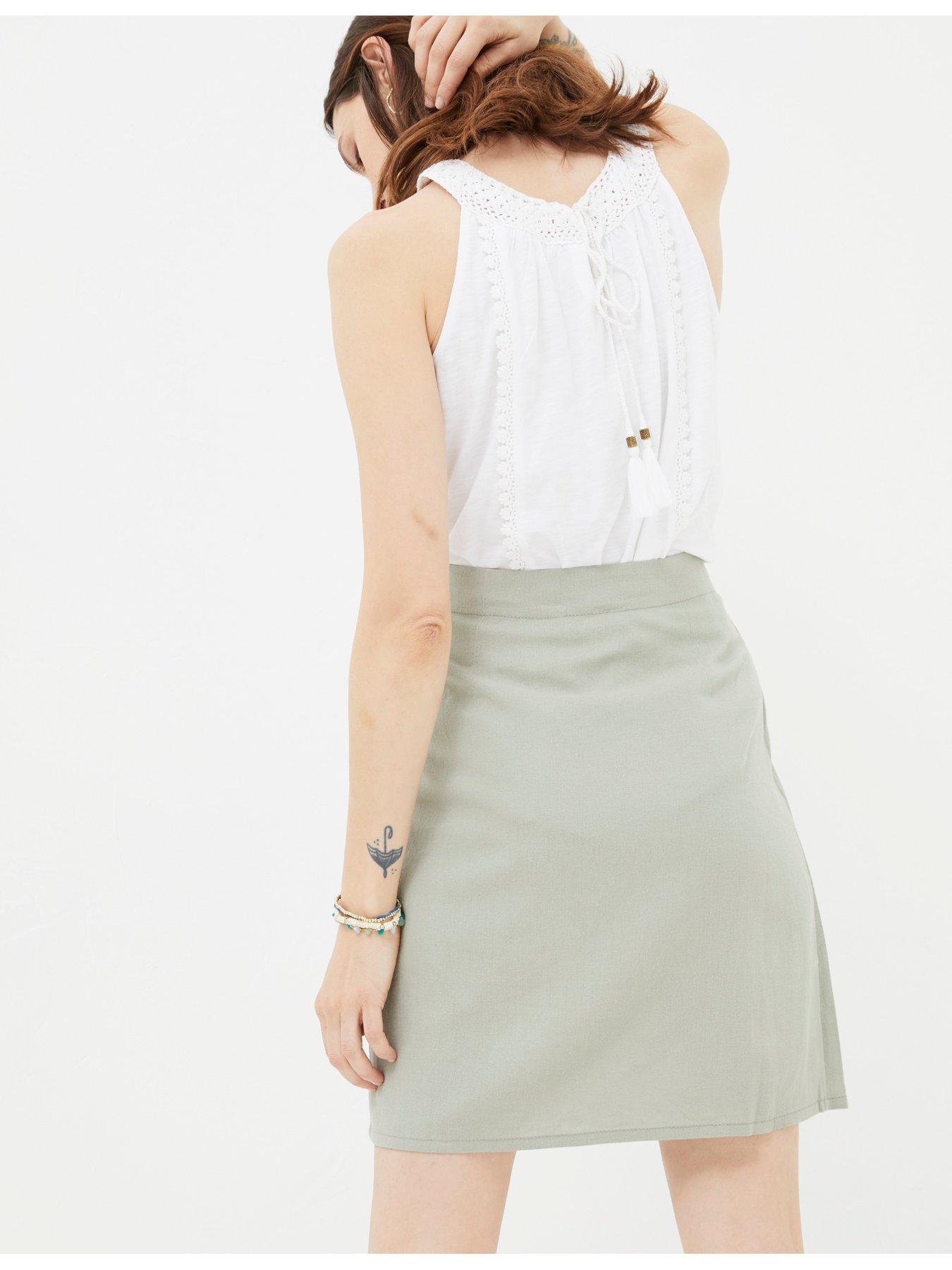 fatface-mia-linen-blend-skirt-greenstillFront