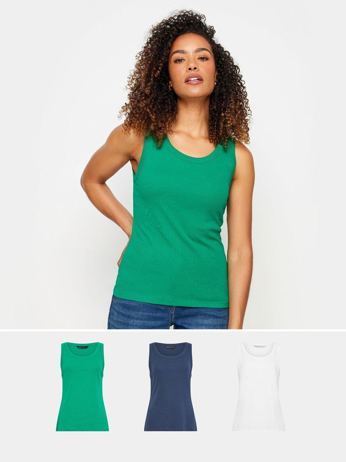 mco-3-pack-green-white-and-navy-scoop-neck-vestfront