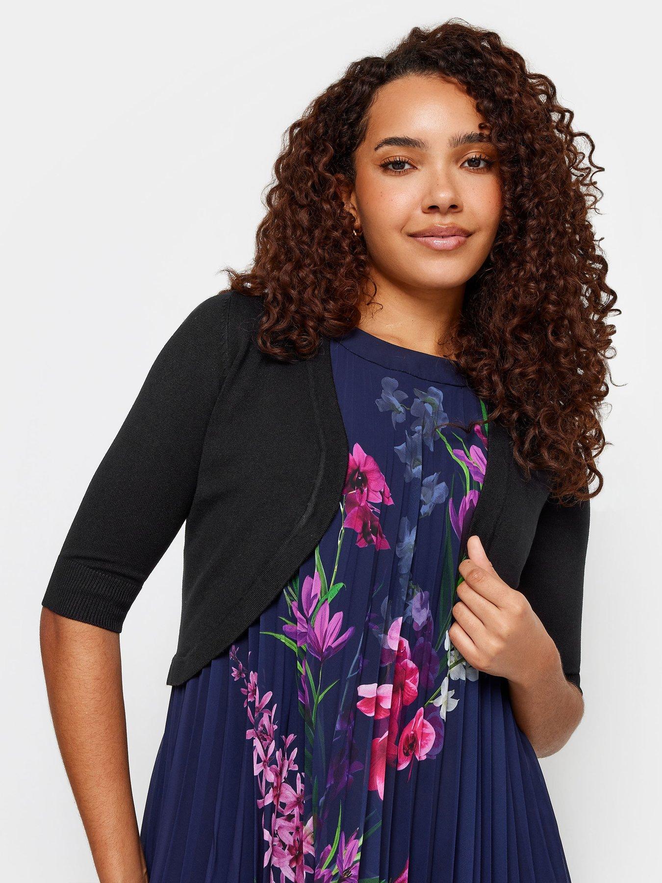 mco-petite-black-cropped-cardigan