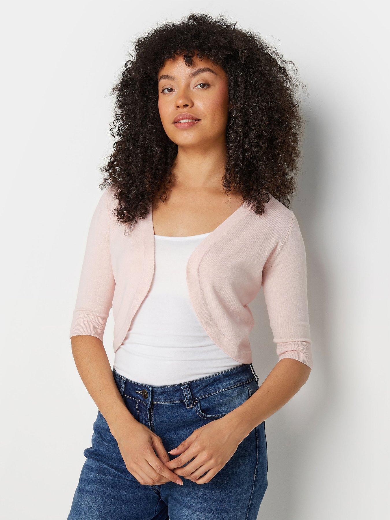 mco-petite-pink-cropped-cardigan