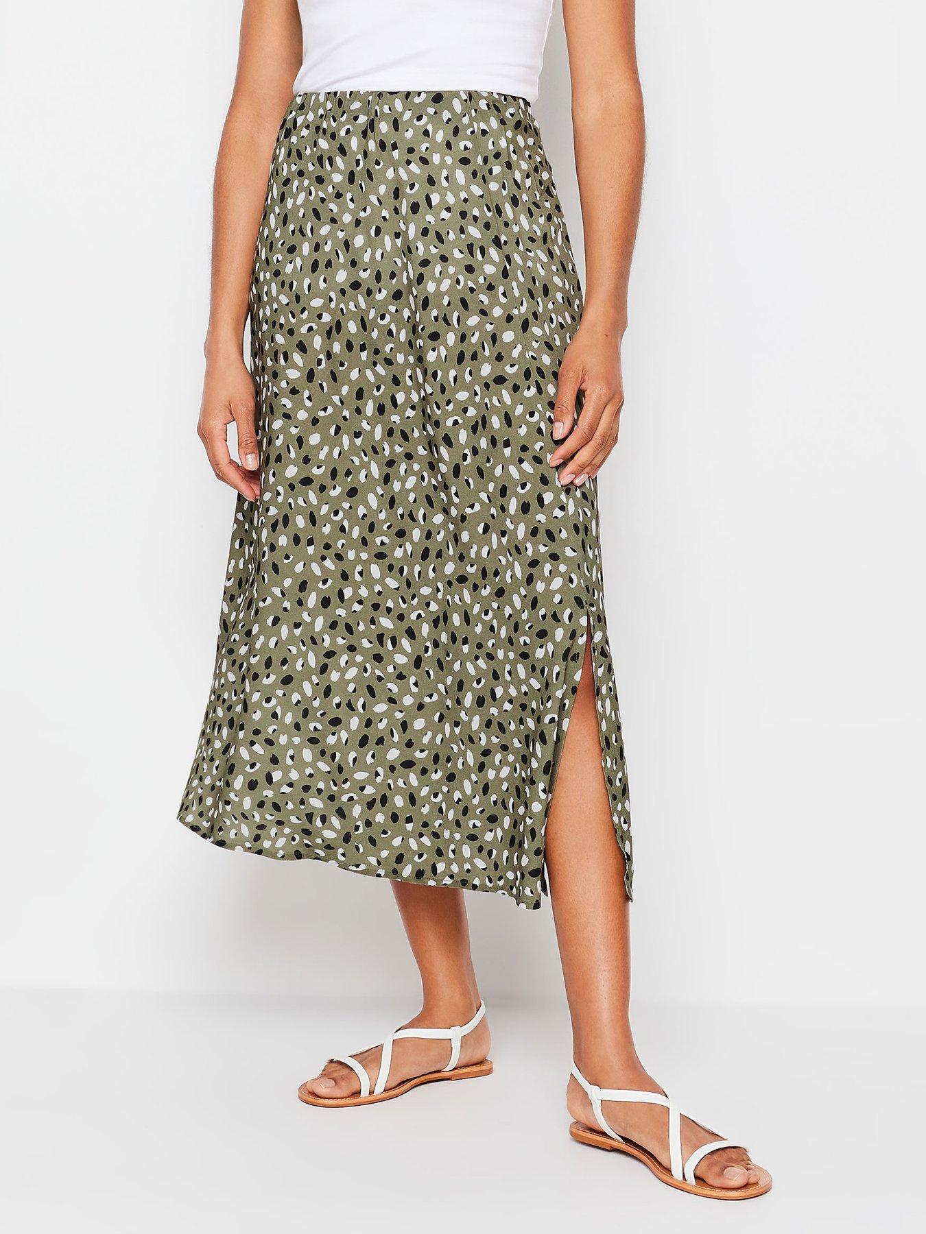 mco-khaki-mixed-spot-a-line-midaxi-skirt