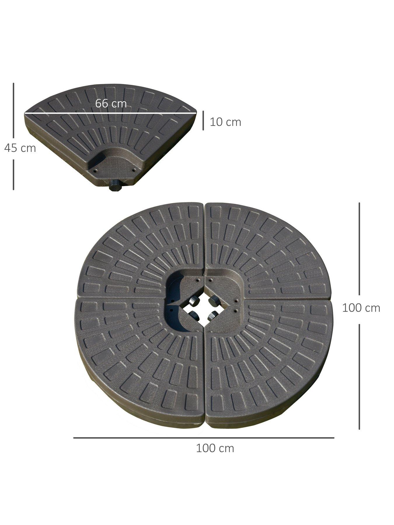Image 3 of 6 of OutSunny Parasol&nbsp;Umbrella&nbsp;Weighted Base