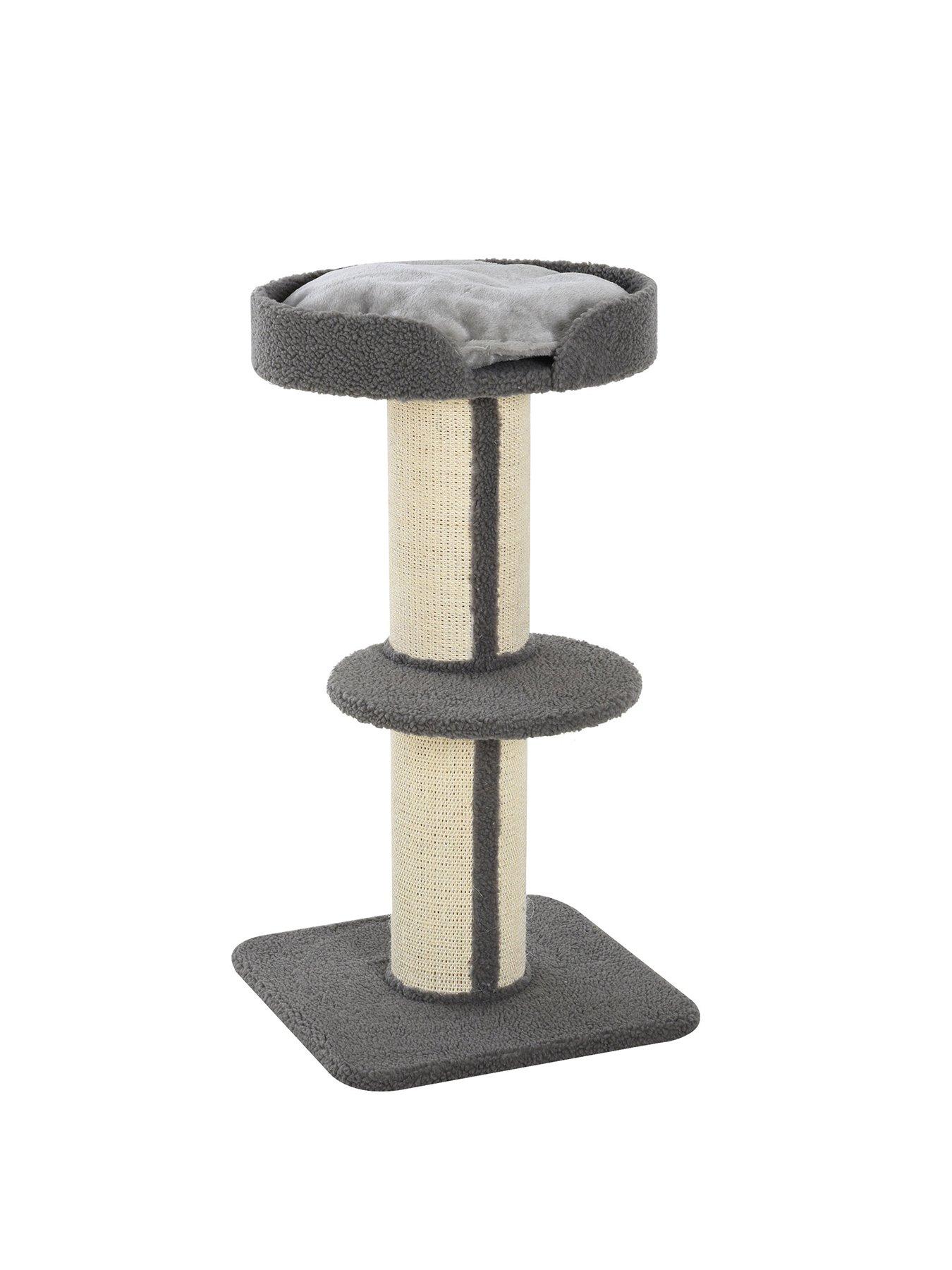 pawhut-91cm-cat-tree-with-sisal-scratching-post-grey