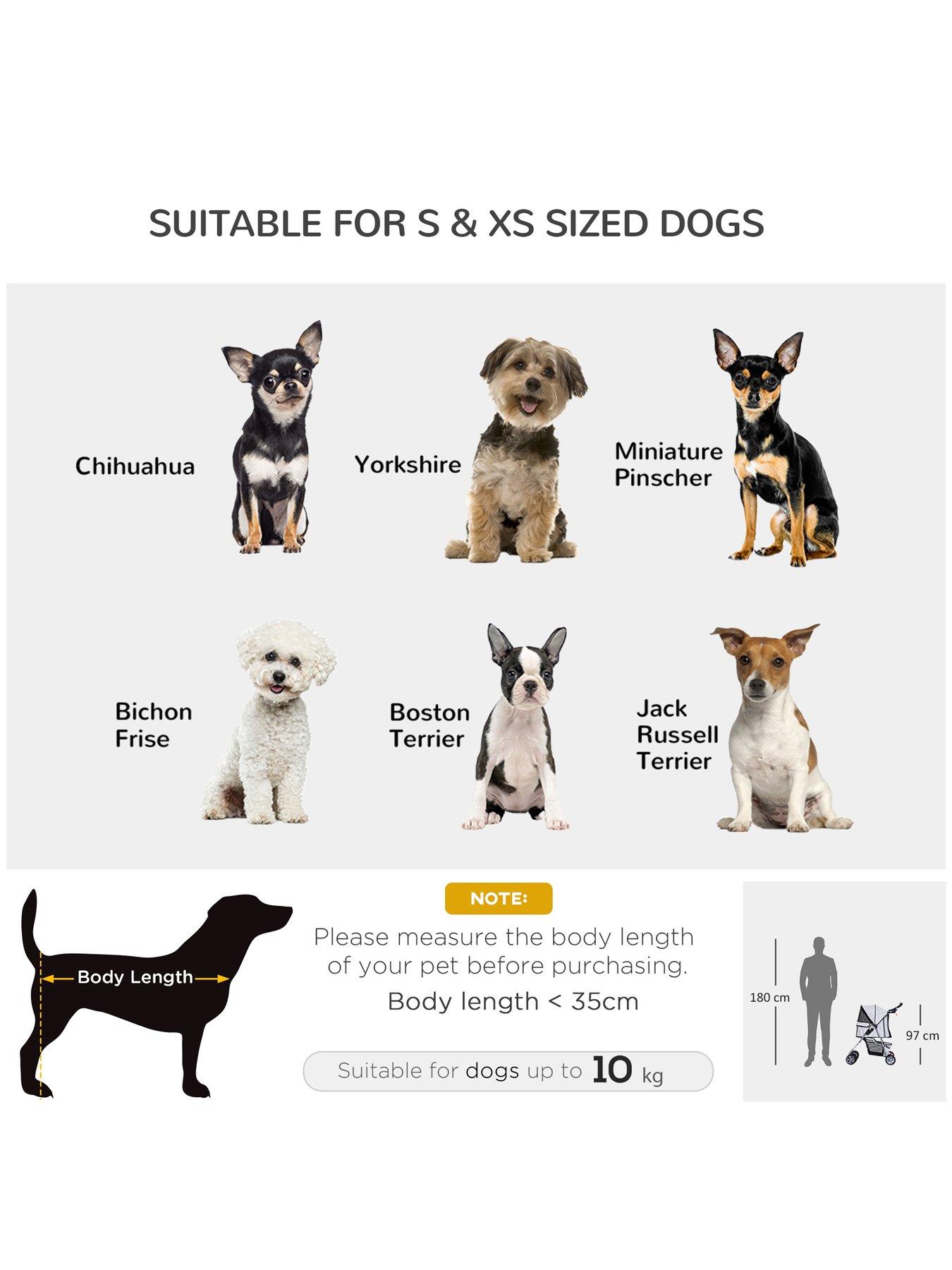 Image 5 of 6 of PawHut Pet Stroller for Small Dogs/Cats Foldable Travel Carriage with Wheels Zipper Entry Cup Holder Storage Basket Grey