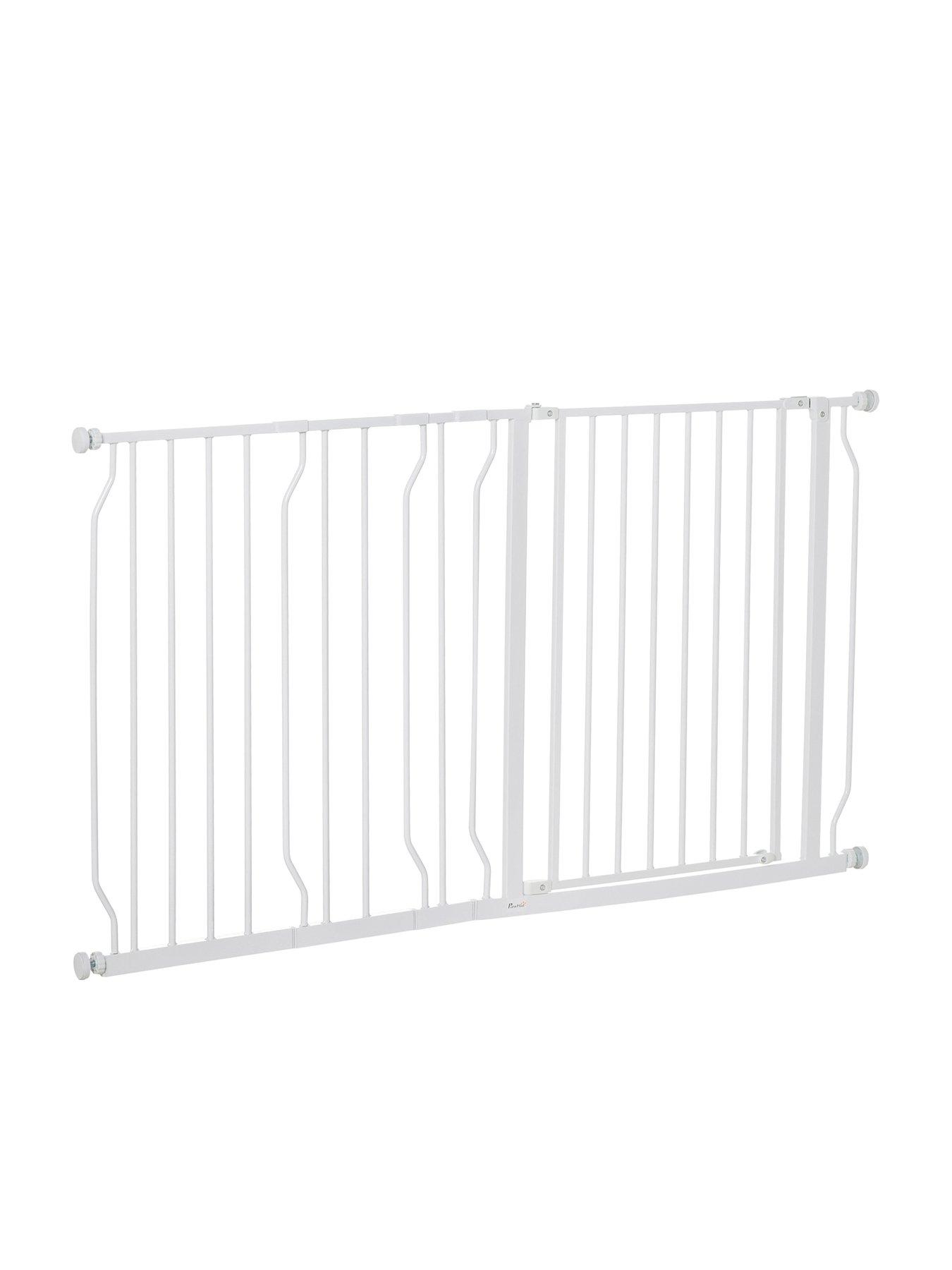 pawhut-pressure-fit-dog-gate-76h-x-75-145w-cm-white