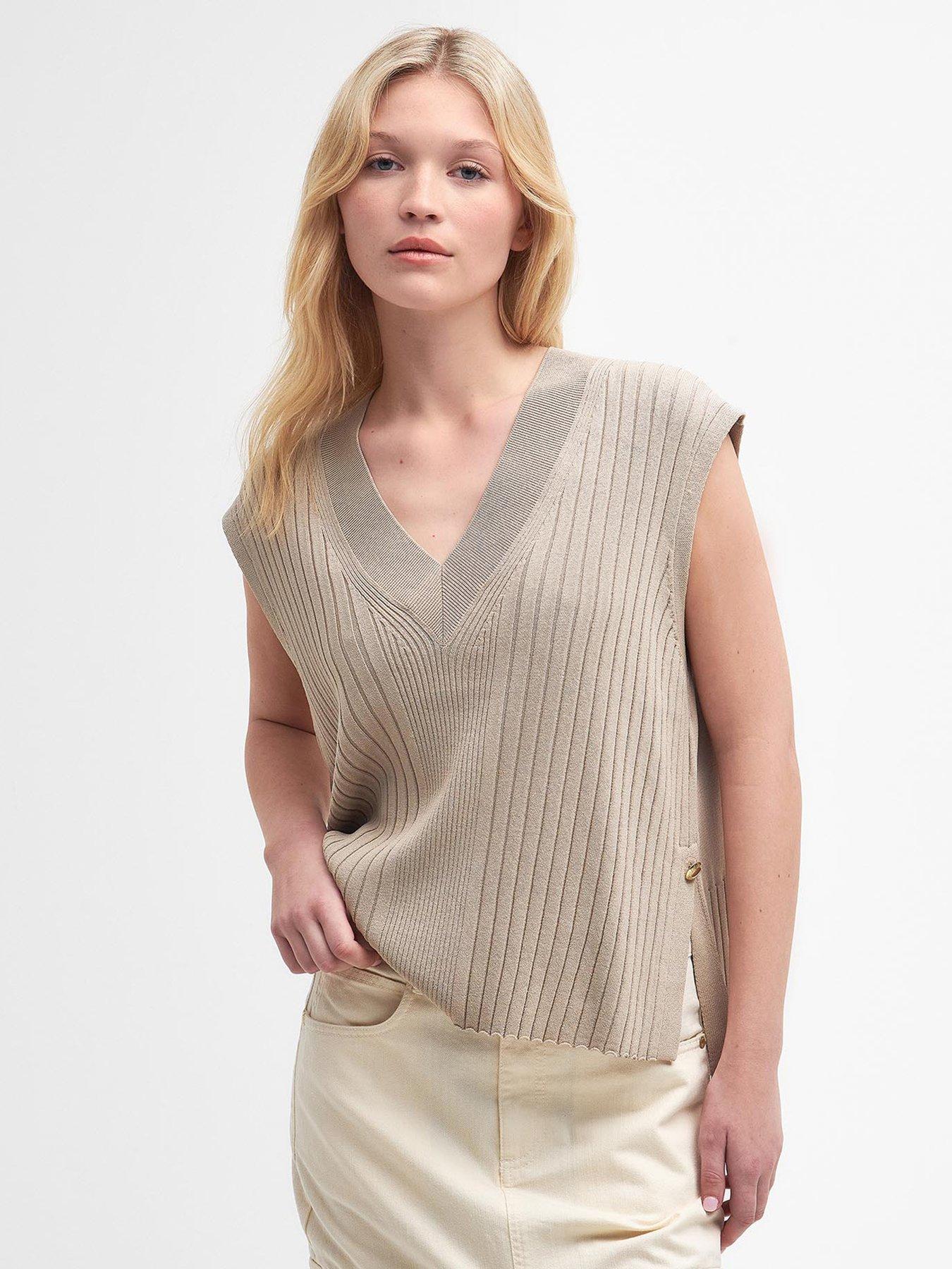 barbour-international-alicia-sleeveless-knitted-jumper-beige