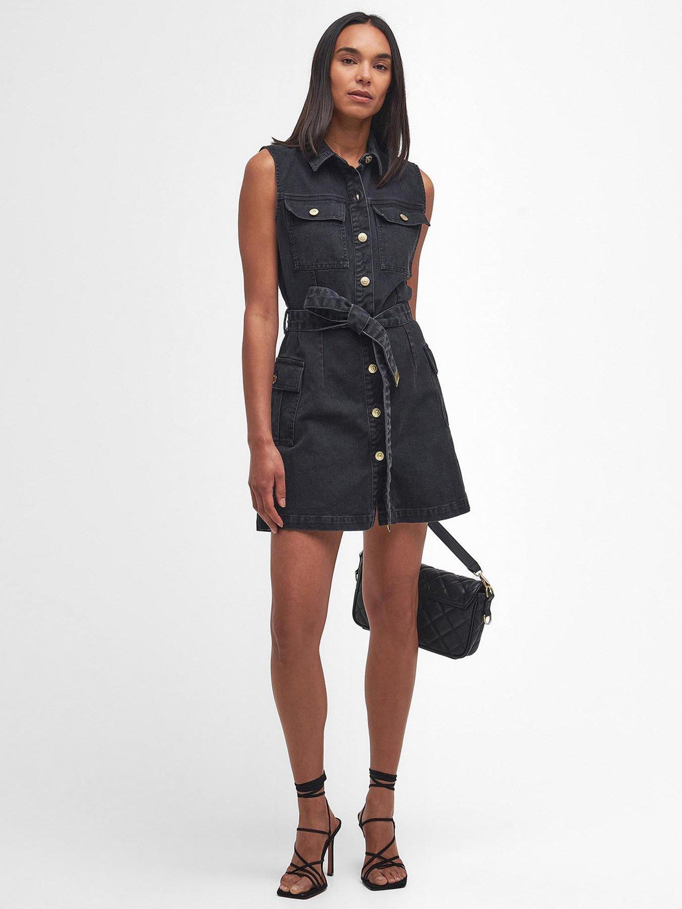 barbour-international-tamsin-denim-mini-dress-blackfront