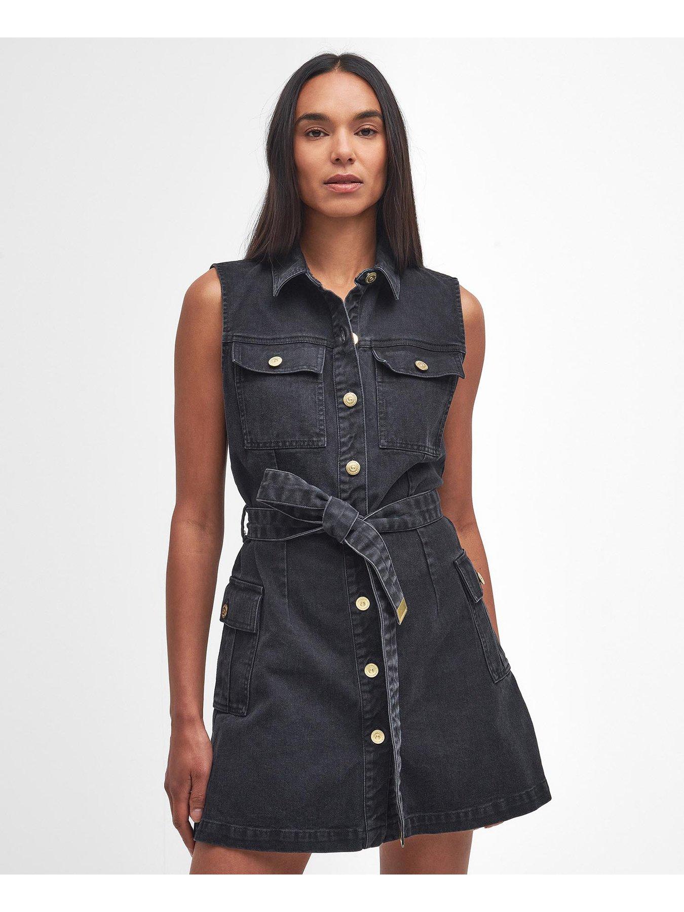 barbour-international-tamsin-denim-mini-dress-blackoutfit