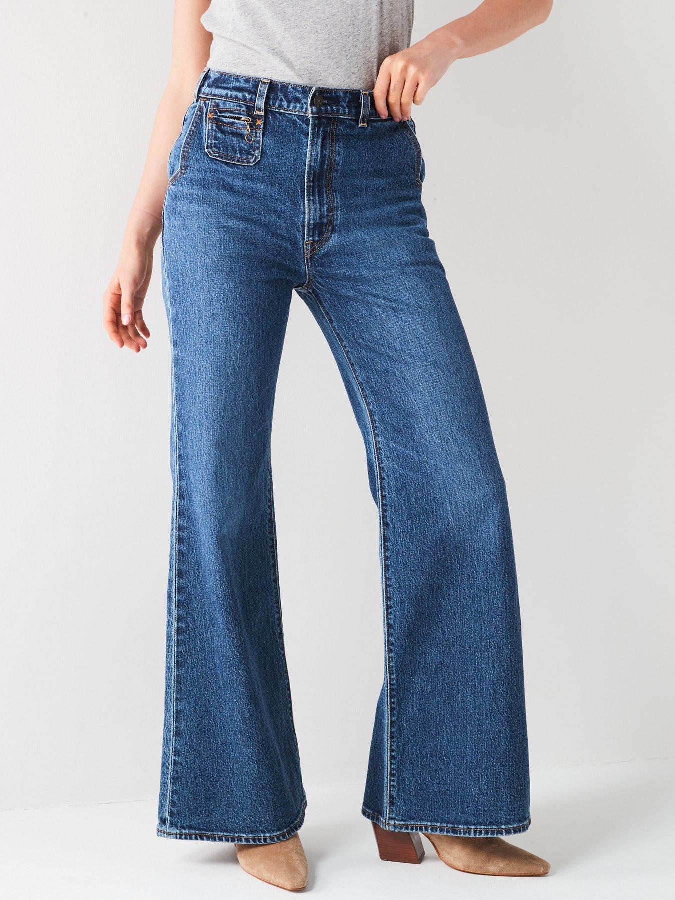 Levi's Ribcage Bell Jeans - Moment Of The Month Blue