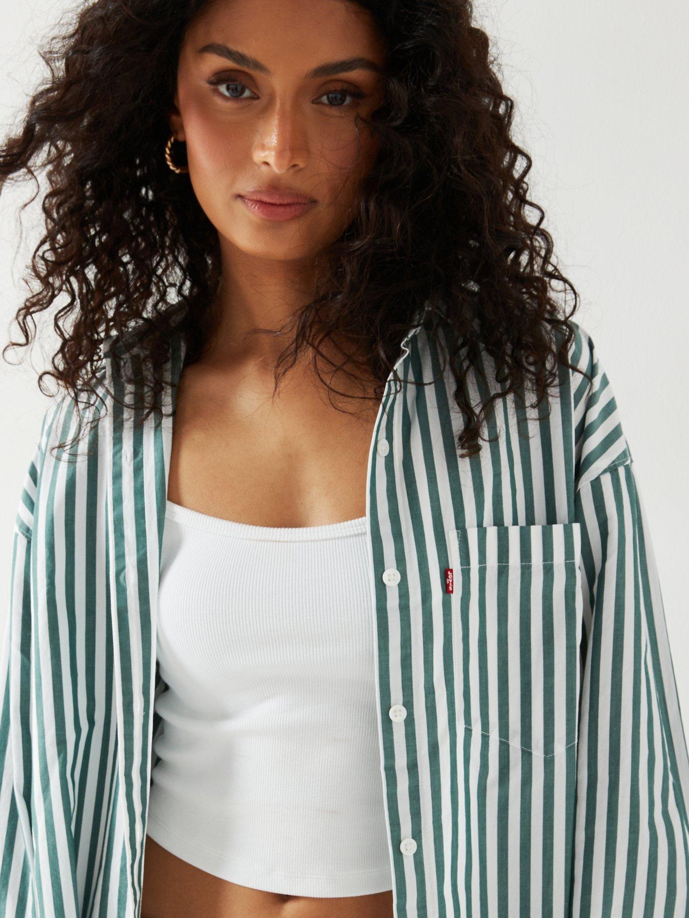 levis-lola-shirt-stripe-whiteoutfit