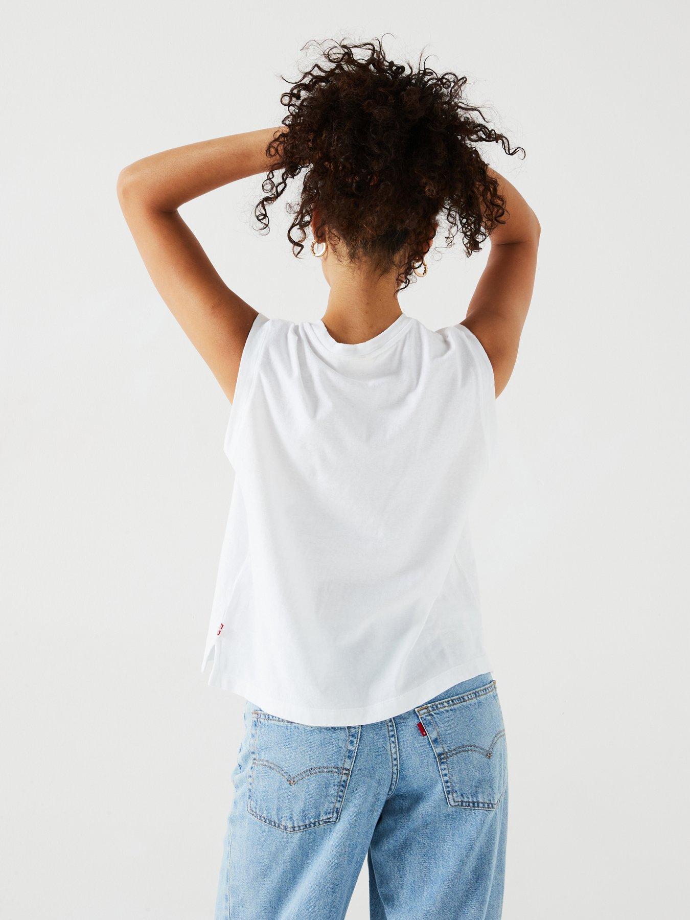 Image 2 of 6 of Levi's Boxy Tank - White + Slub