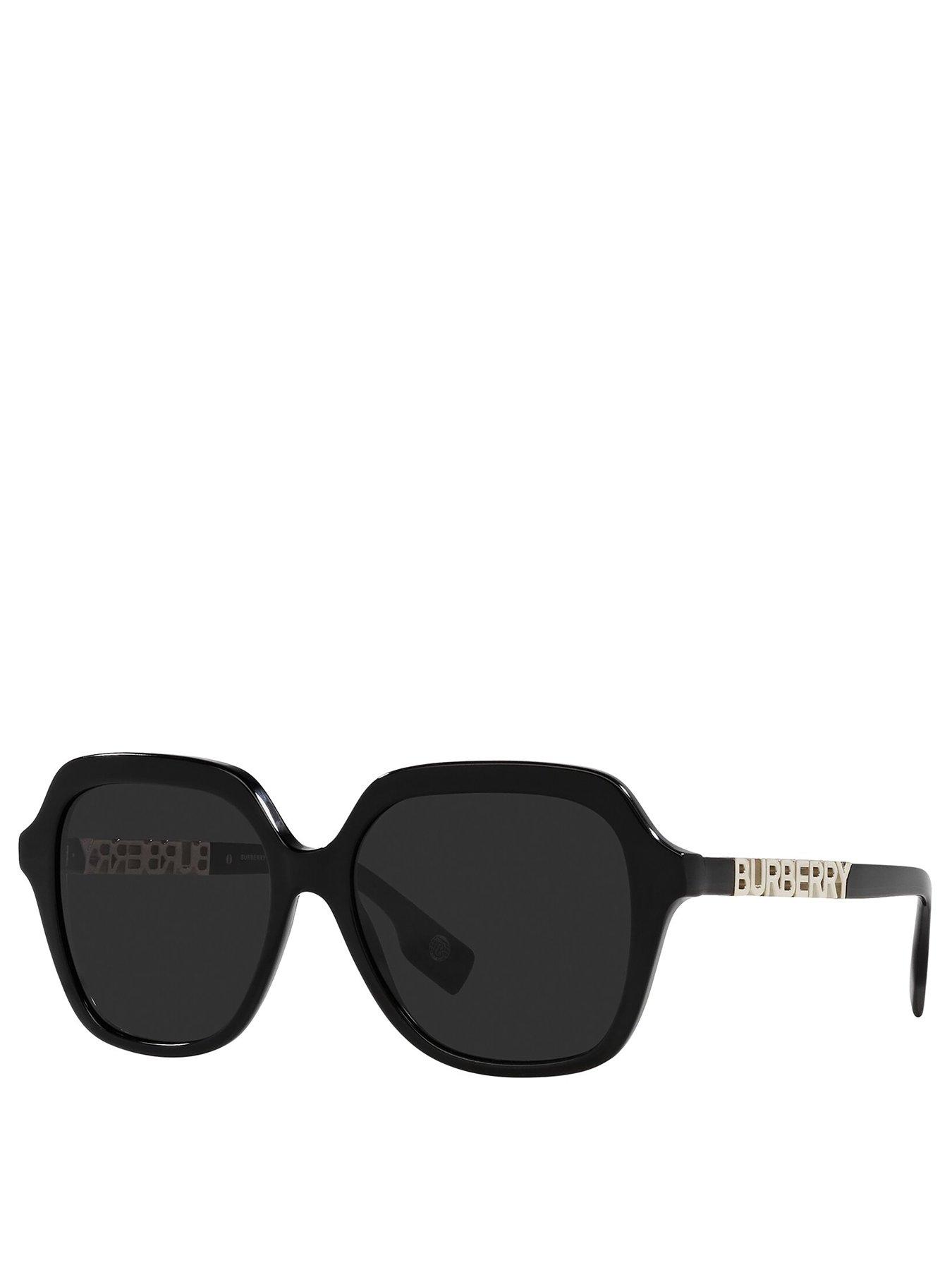 Image 1 of 4 of Burberry Joni Square Sunglasses - Black