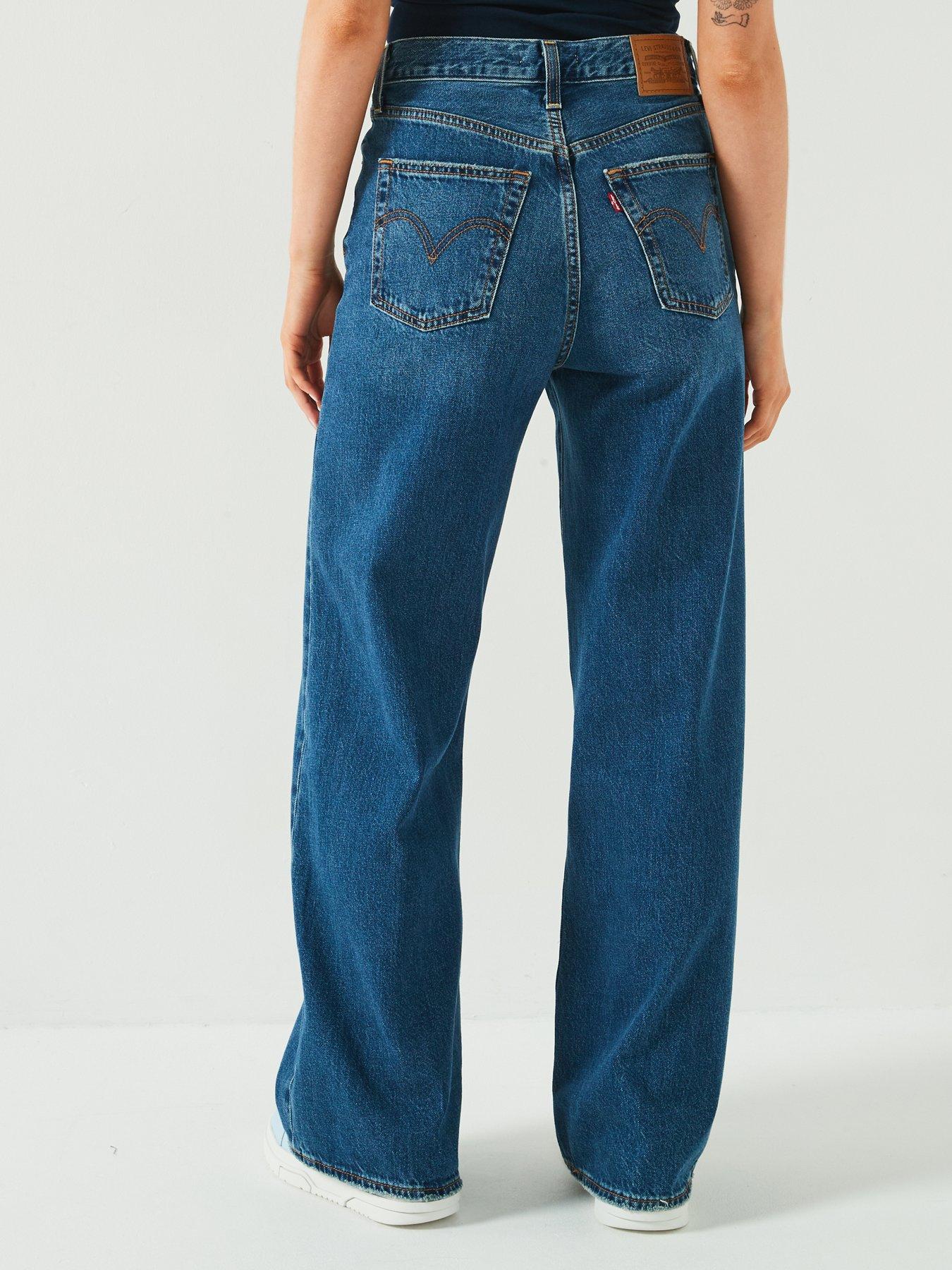 Image 2 of 5 of Levi's Women's Ribcage Wide-leg Jeans - Polar Perimiter - Blue