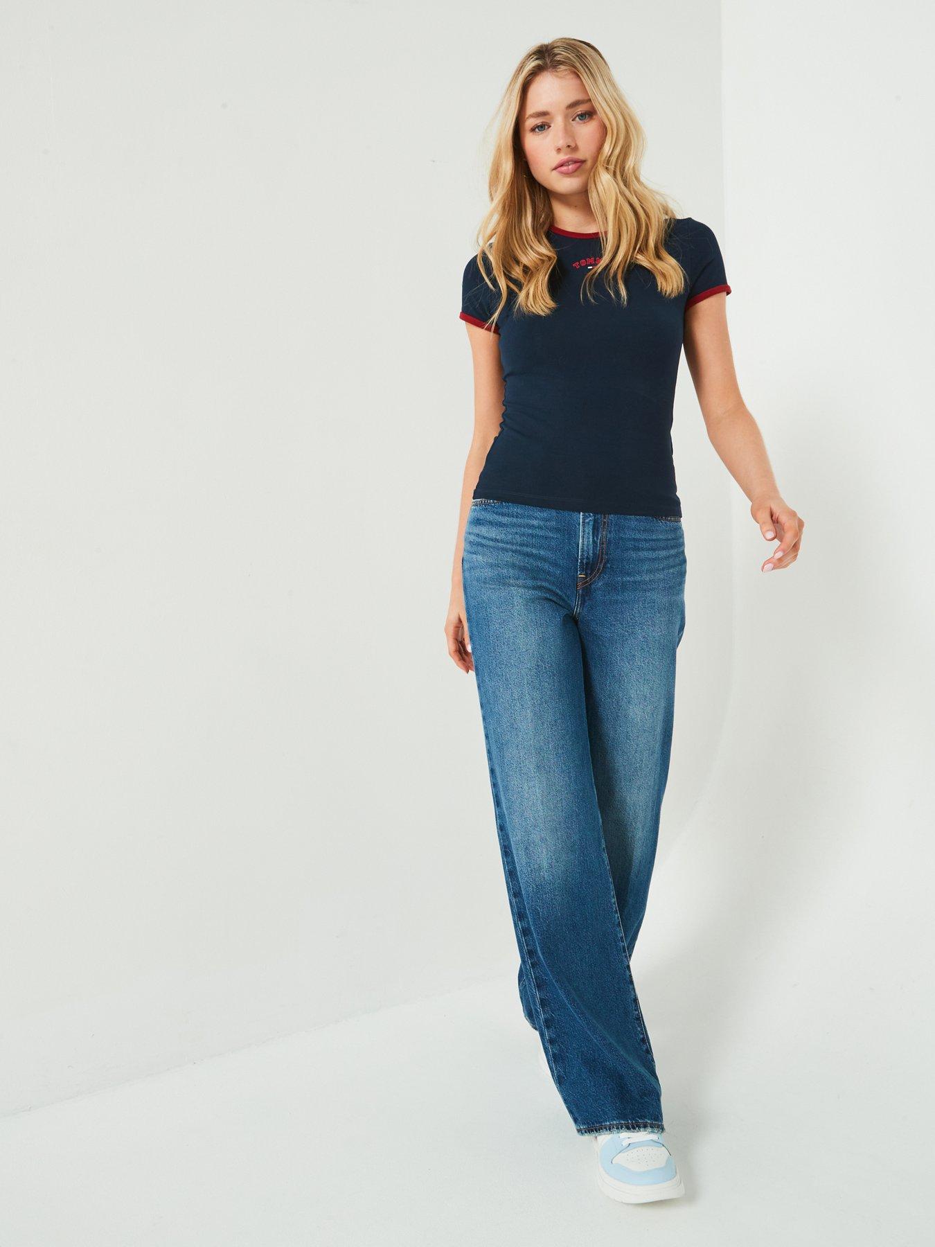 Image 3 of 5 of Levi's Women's Ribcage Wide-leg Jeans - Polar Perimiter - Blue